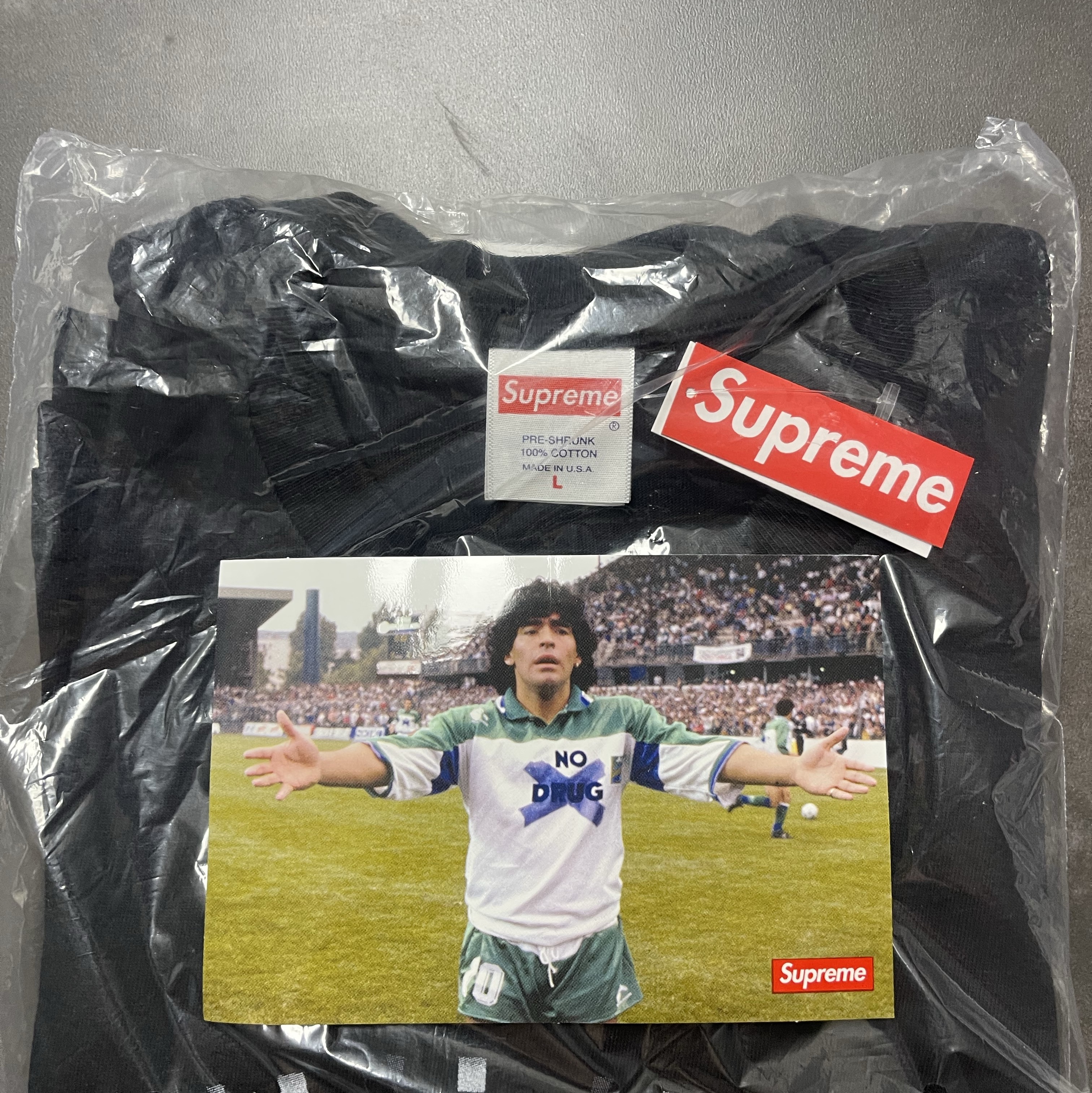 Supreme Shadow T-Shirt Black - 24SS 착용 스타일