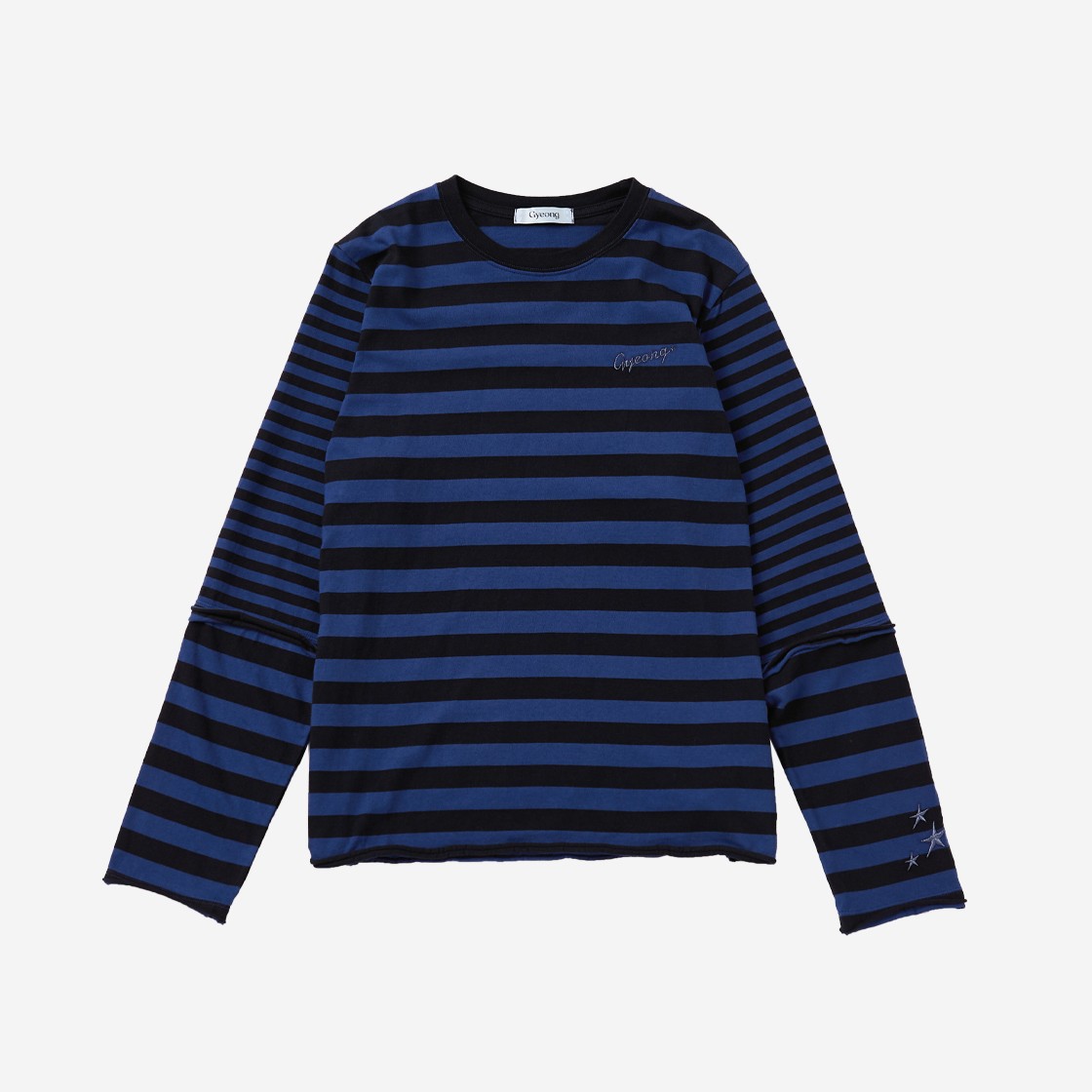 Gyeong P-Dyed Stripe Long Sleeve Tee Blue 상세 이미지 1