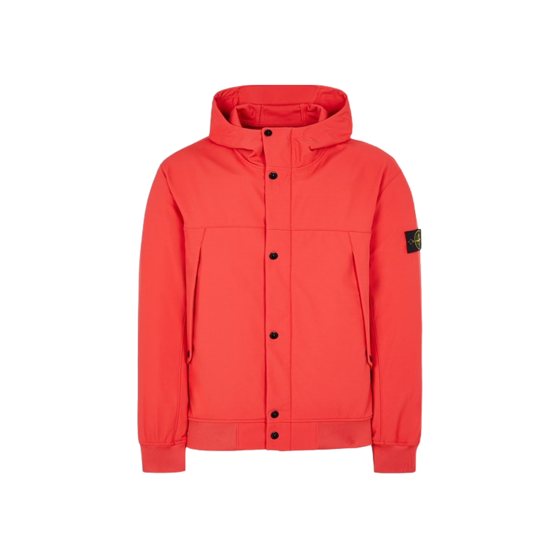 801540227-V0010 Stone Island 40227 Light Soft Shell-R E.Dye Technology In Recycled Polyester Hooded Blouson Red - 24SS - 대표 이미지 #1