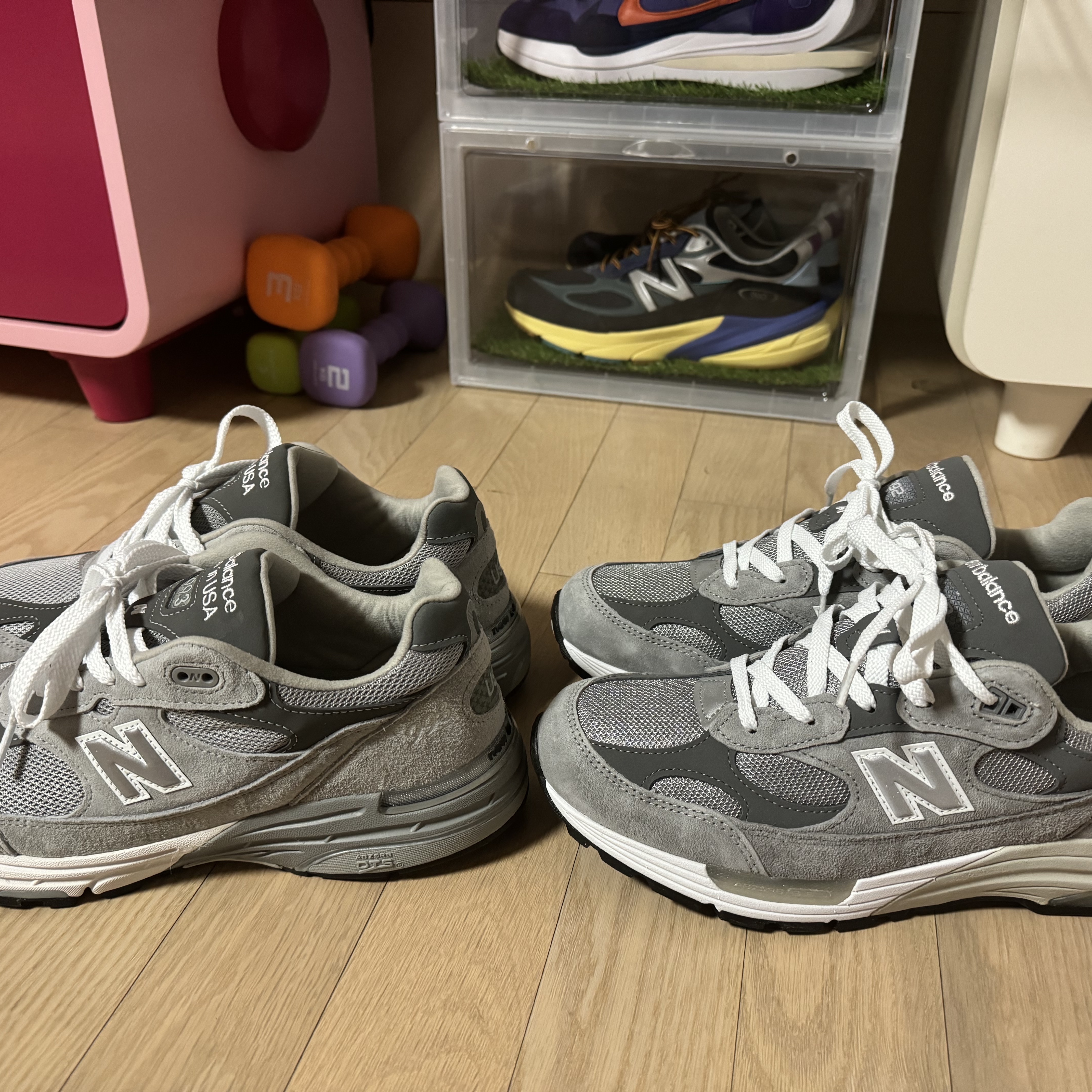 New Balance 992 Made in USA Grey - D Standard 착용 스타일 - 2