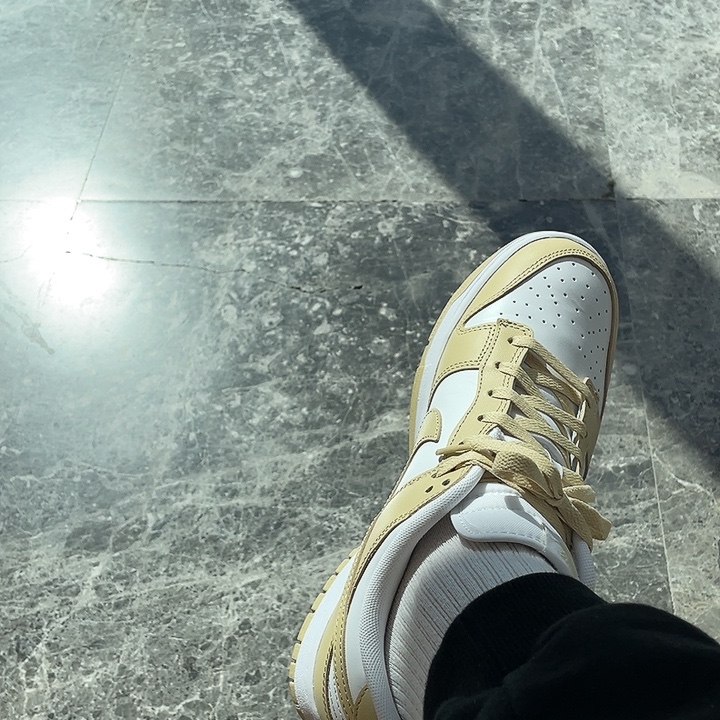 Nike Dunk Low Team Gold and White 착용 스타일