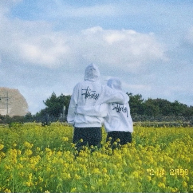 Stussy Basic Stussy Hoodie Ash Heather 2023 착용 스타일 - 3