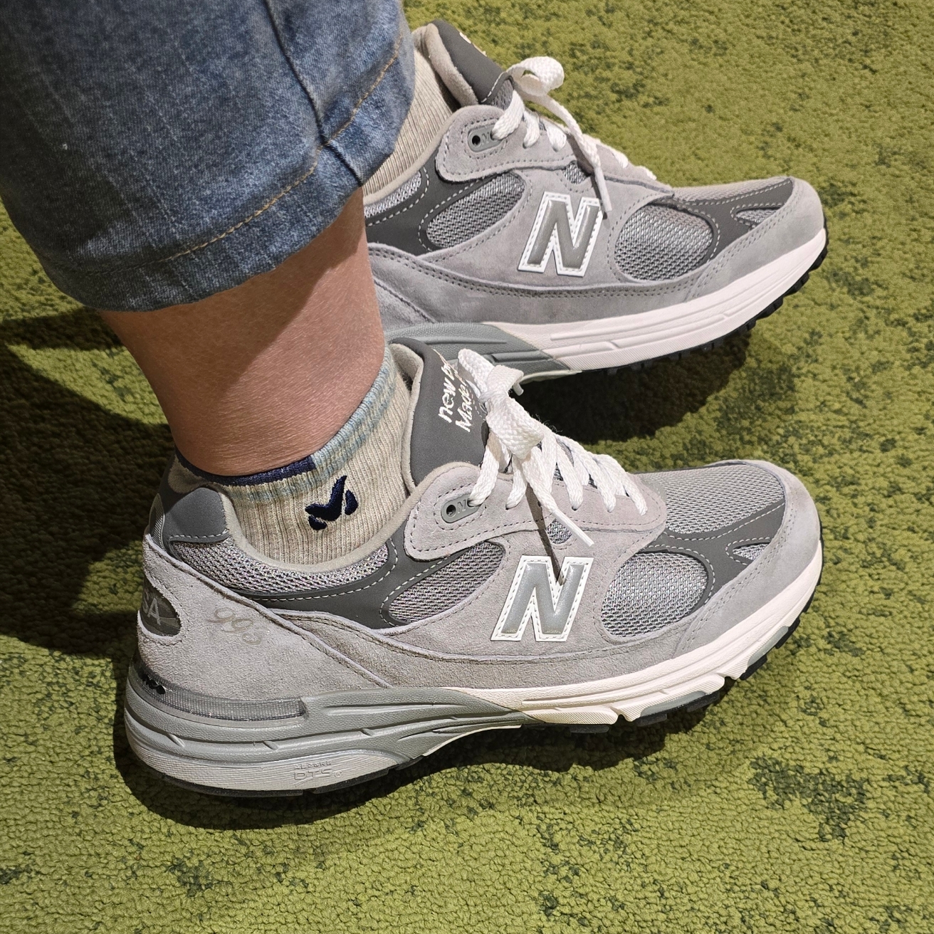 New Balance 993 Made in USA Grey - D Standard 착용 스타일 - 2