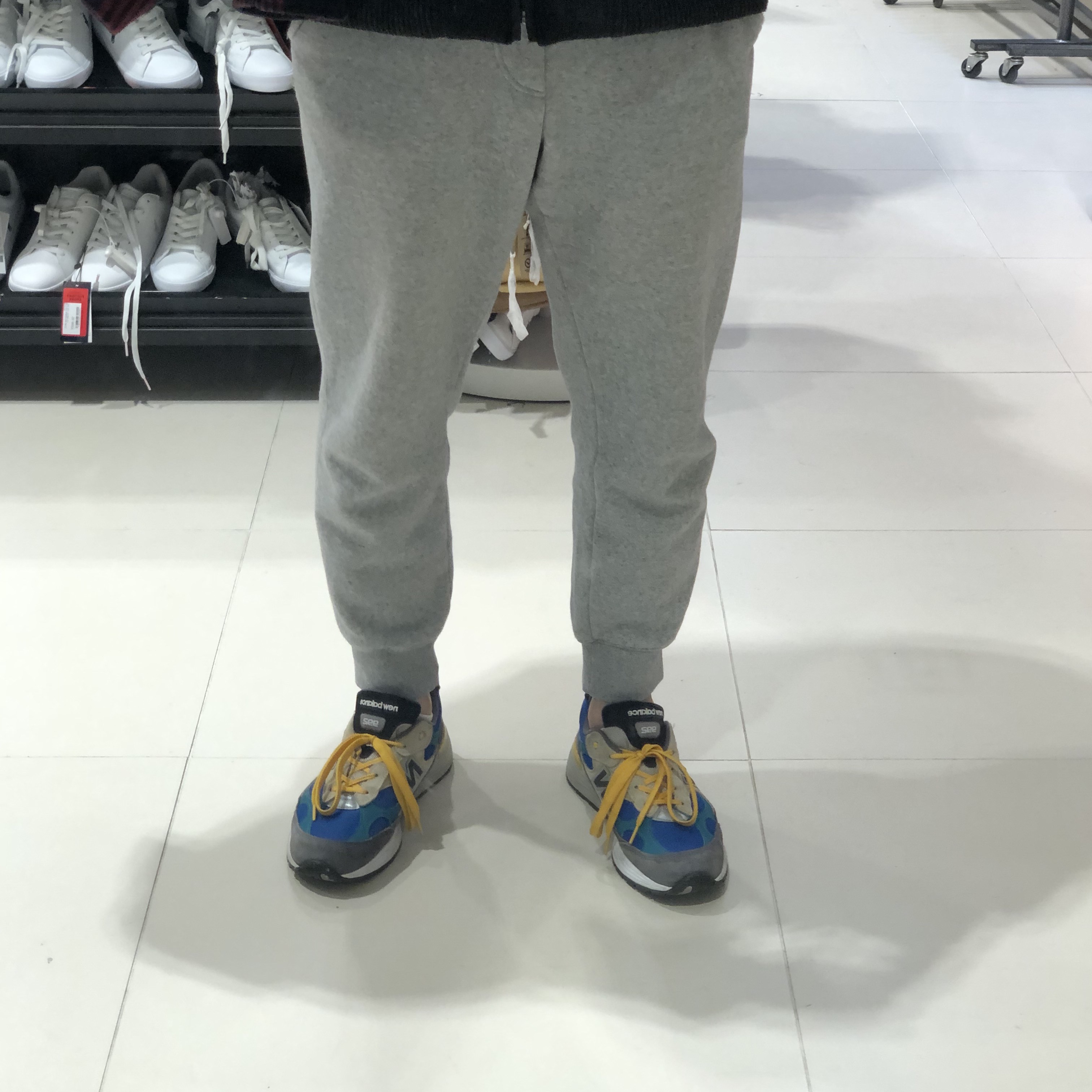 New Balance x Billy's 992 Made in USA Grey Blue Teal 착용 스타일