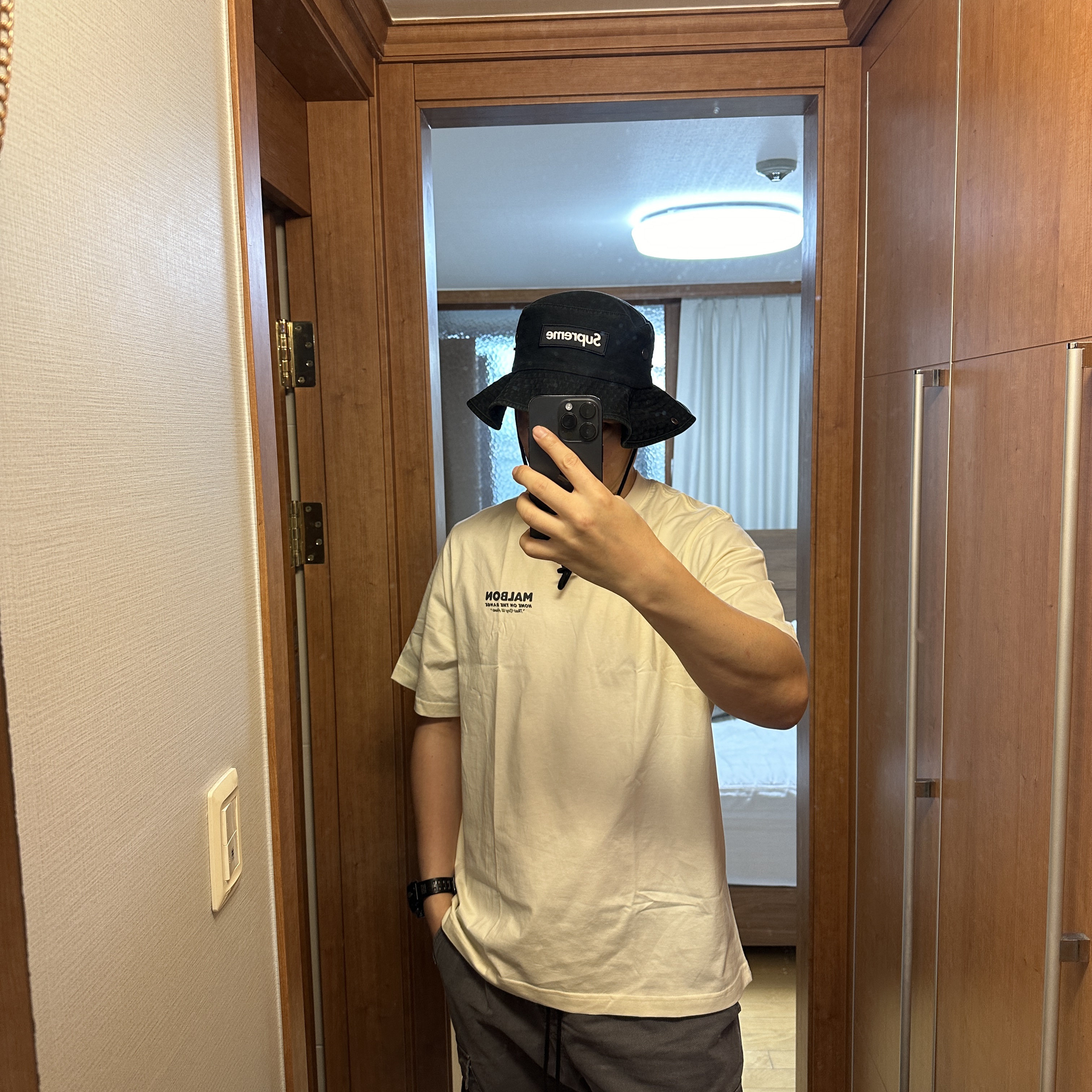 Supreme Military Boonie Black - 23FW 착용 스타일