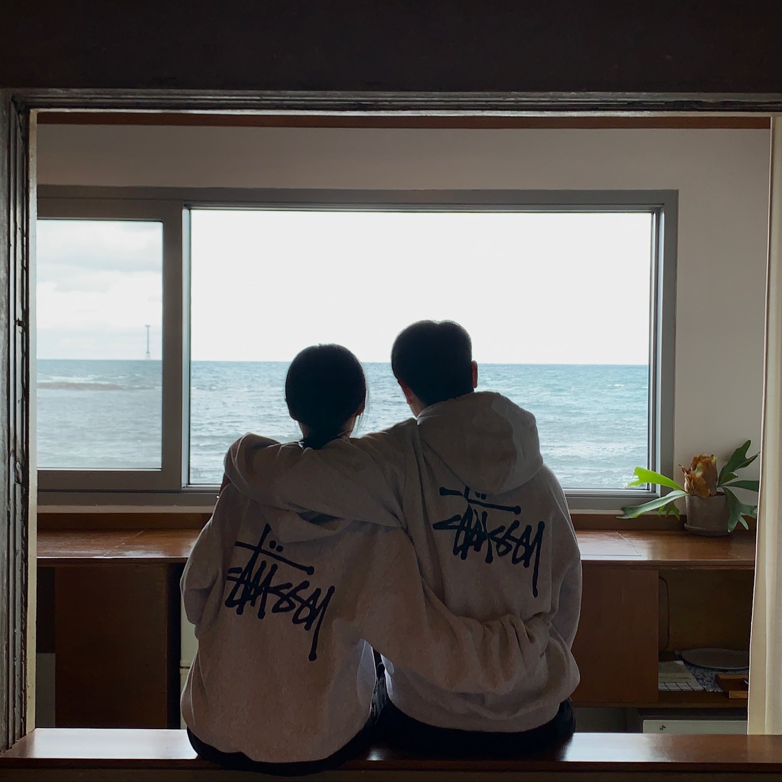 Stussy Basic Stussy Hoodie Ash Heather 2023 착용 스타일 - 1