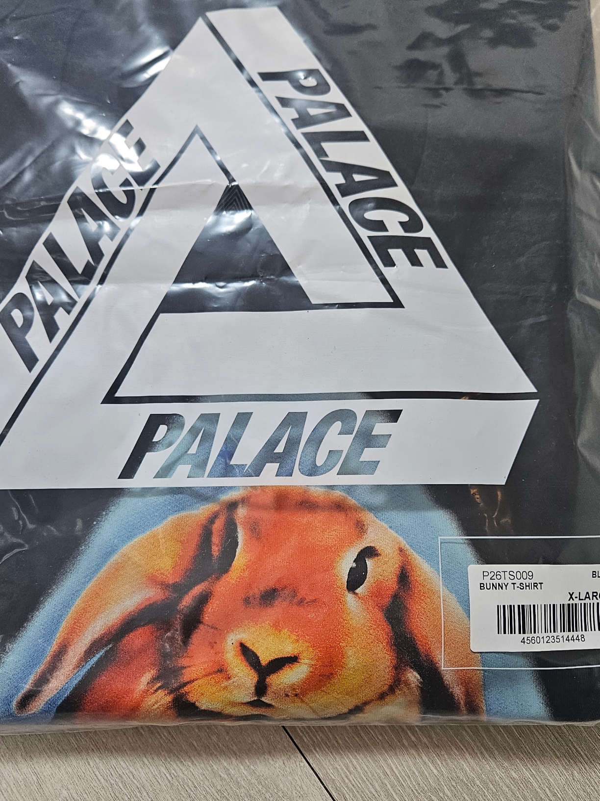 Palace Bunny T-Shirt Black - 24SS 착용 스타일 - 2