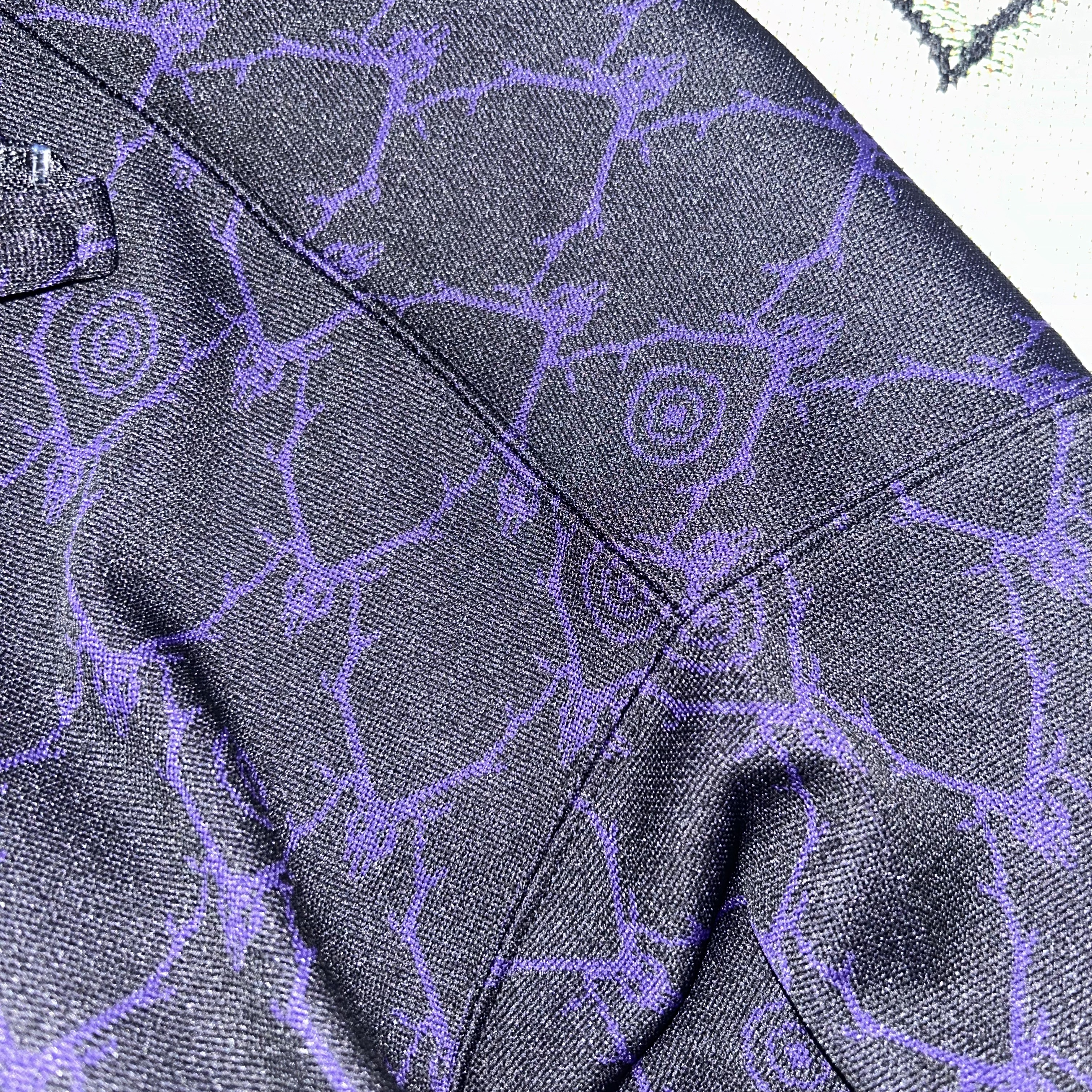 South2 West8 Trainer Jacket Jacquard Skull Target Black 착용 스타일 - 3