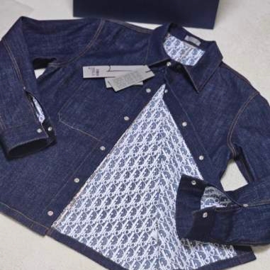 Dior Oblique Raw Cotton Denim Blouson Blue 착용 스타일