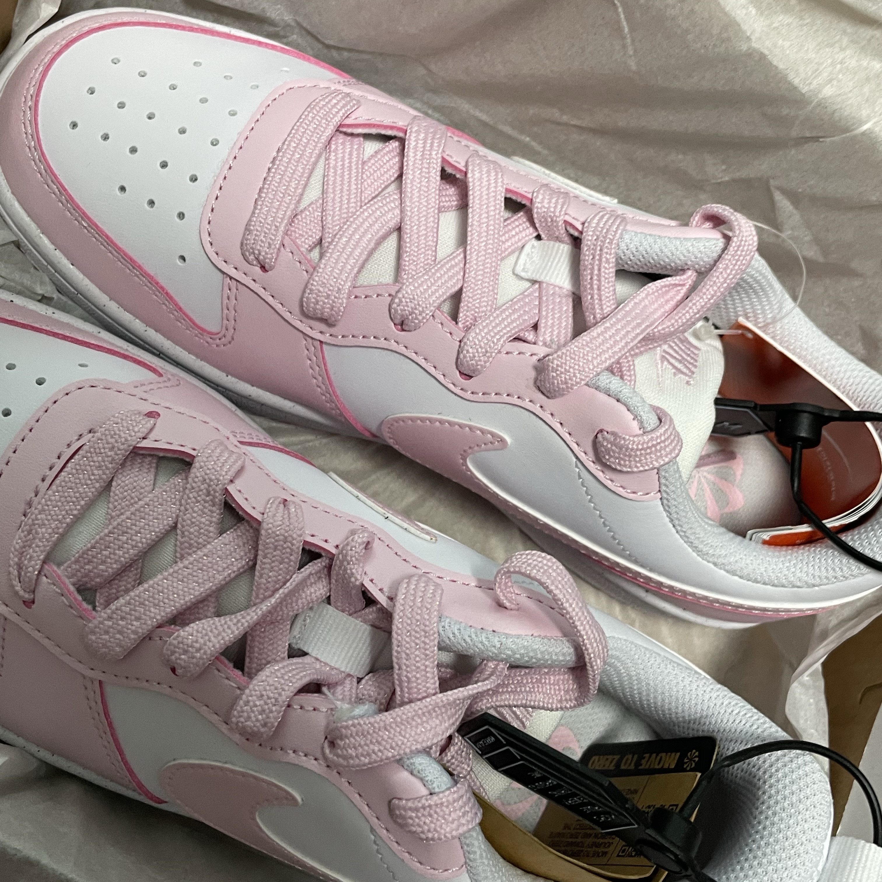 (GS) Nike Court Borough Low Recraft White Pink Foam 착용 스타일