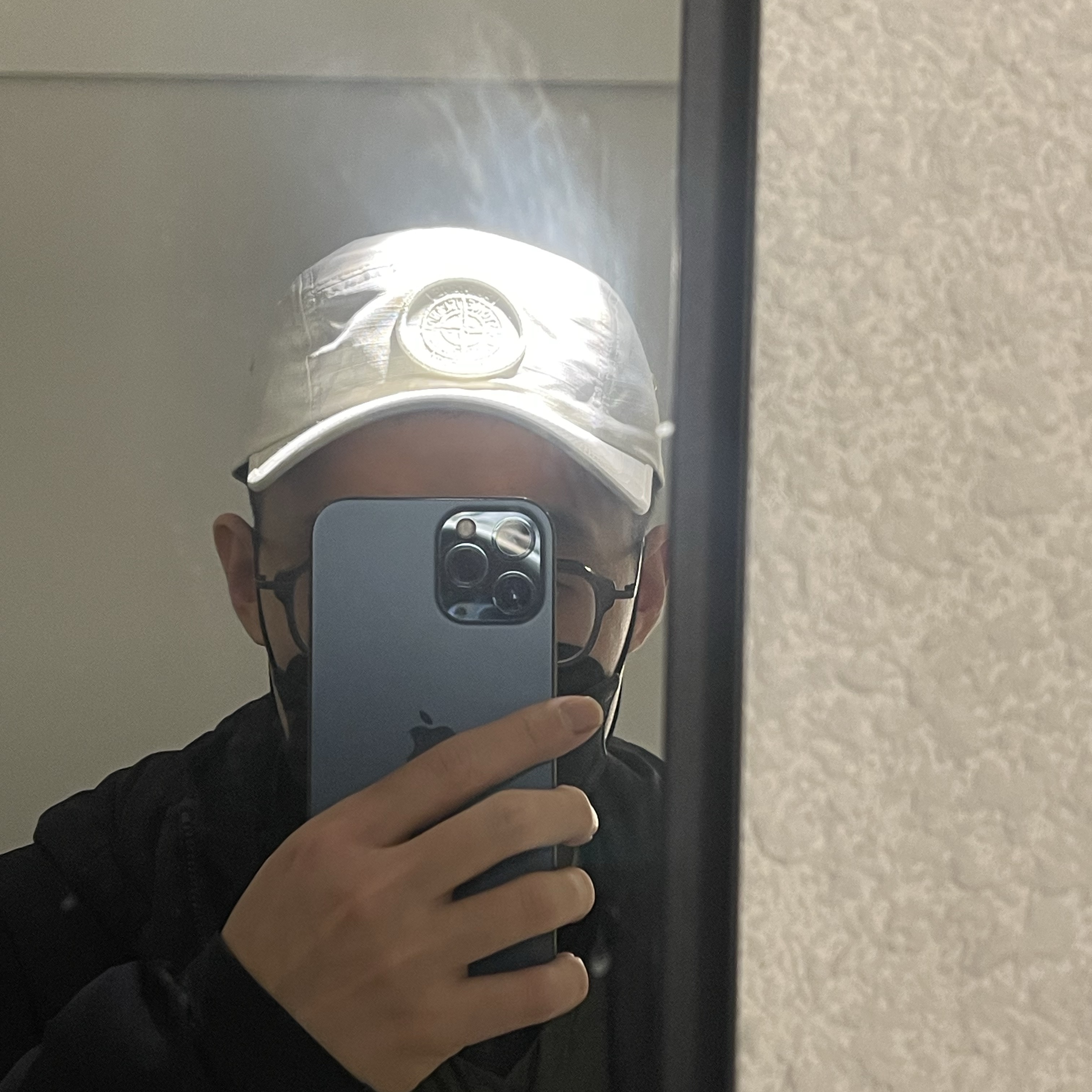 Supreme x Stone Island Reactive Ice Camo Ripstop Camp Cap Tan - 22SS 착용 스타일