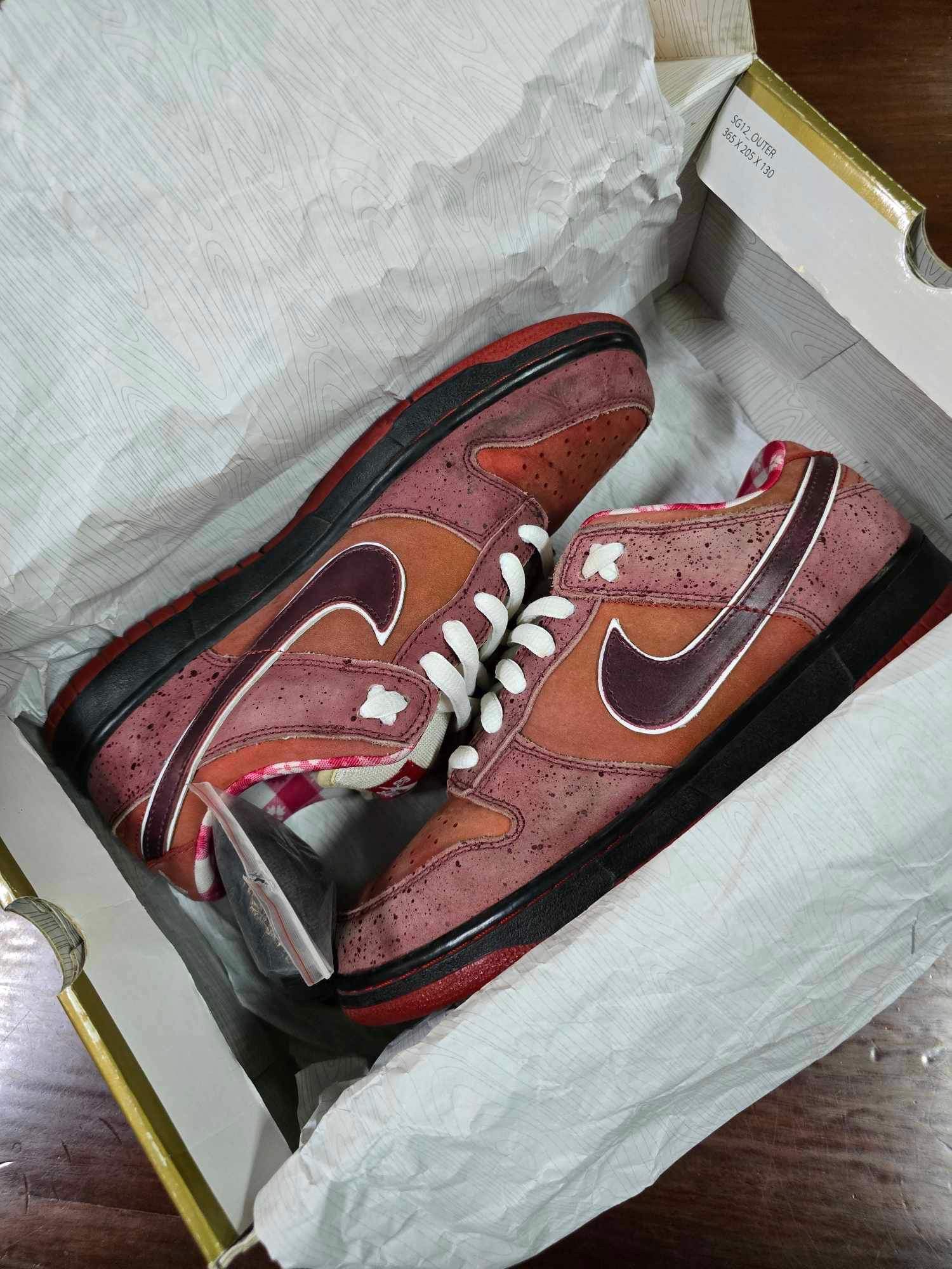 Nike x Concepts Dunk Low Premium SB Red Lobster (Regular Box) 착용 스타일 - 2
