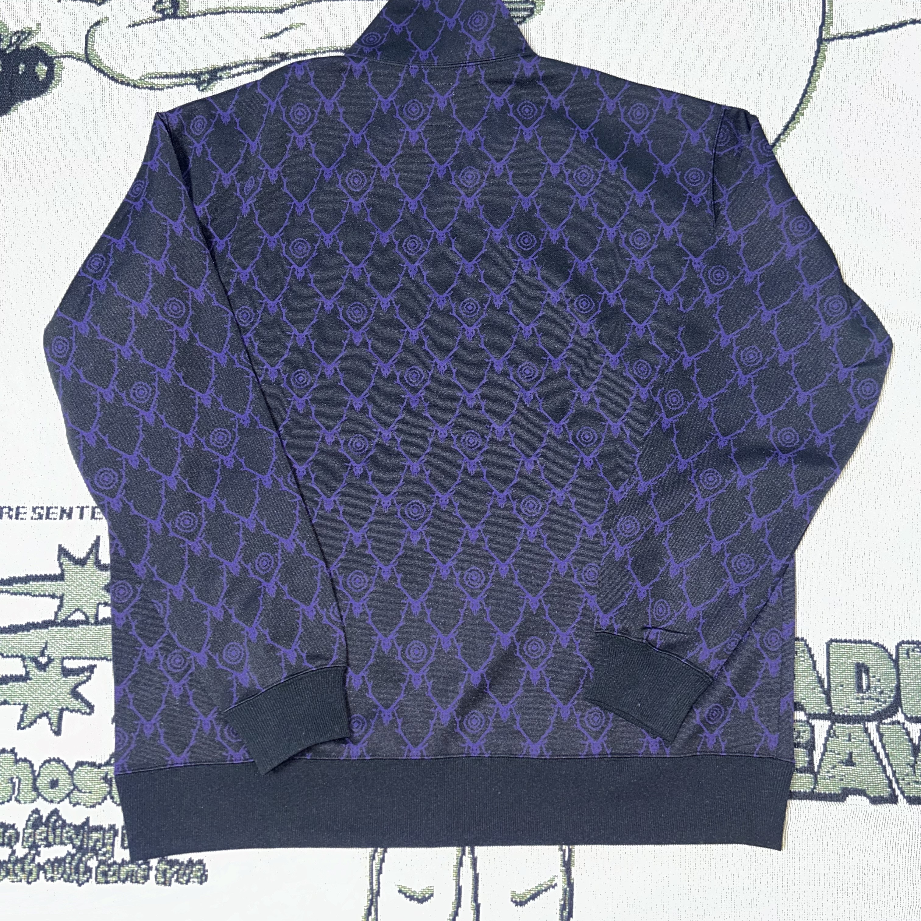 South2 West8 Trainer Jacket Jacquard Skull Target Black 착용 스타일 - 5