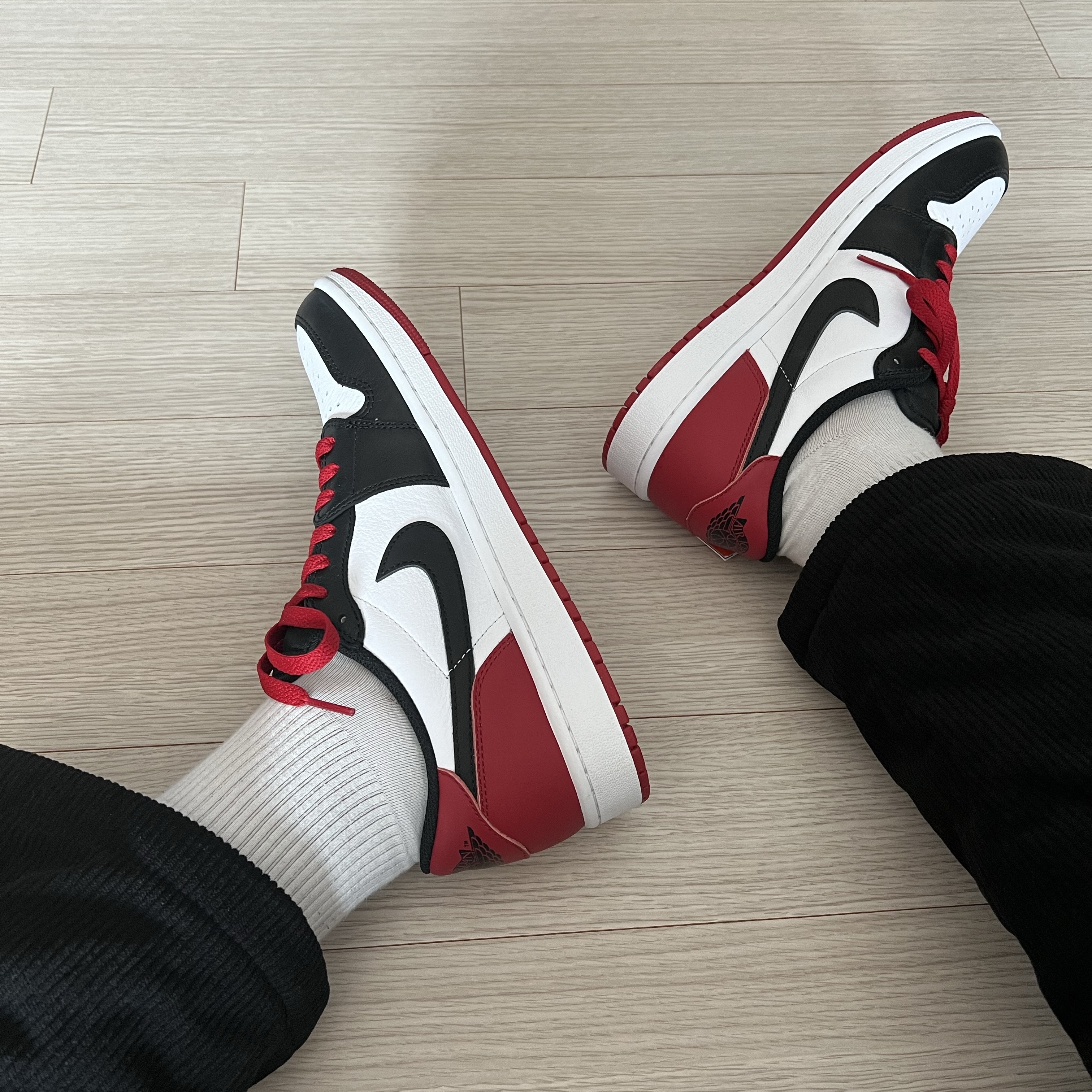Jordan 1 Retro Low OG Black Toe 착용 스타일