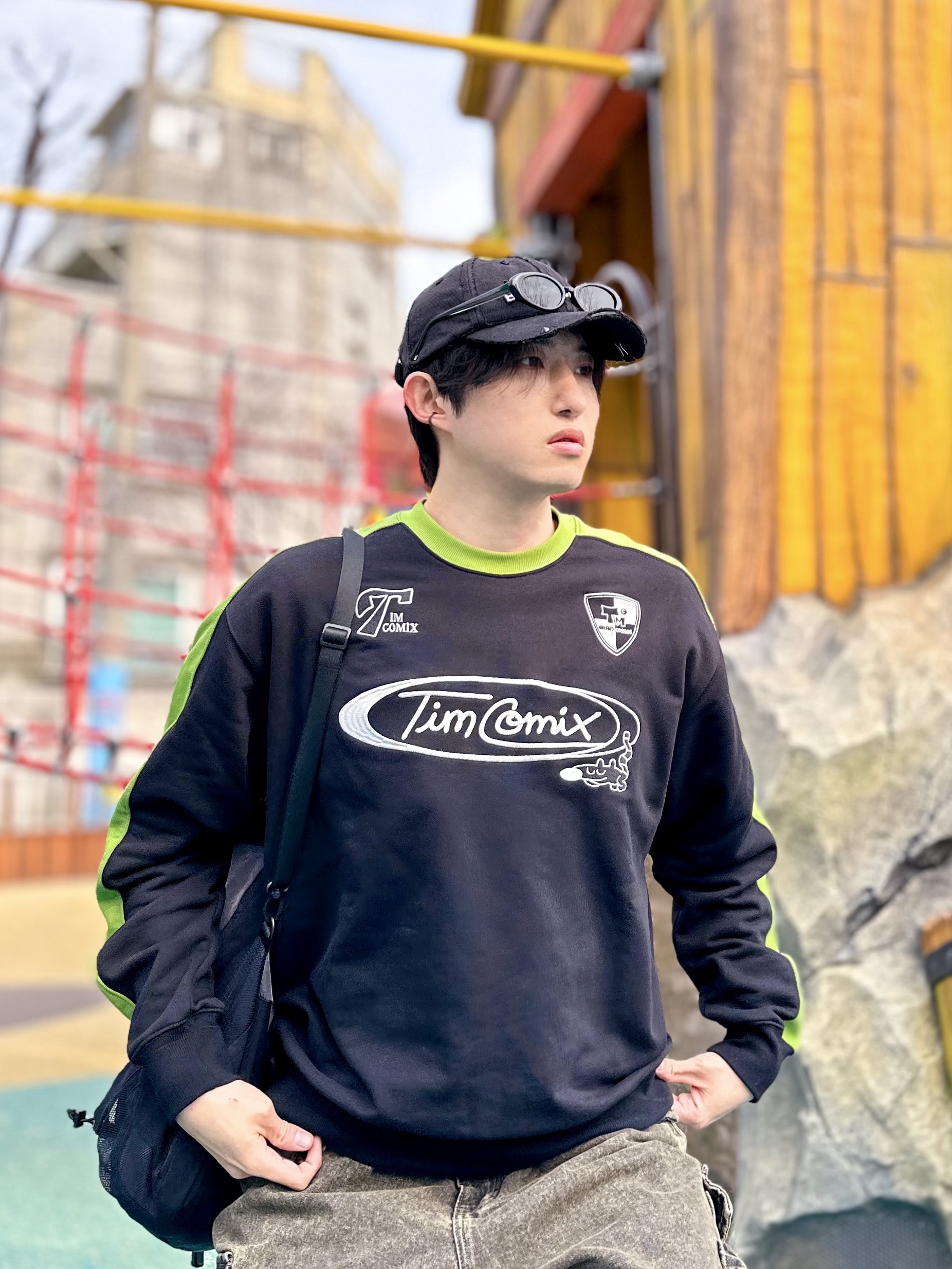 Puma Speedcat LS Black White 착용 스타일 - 3