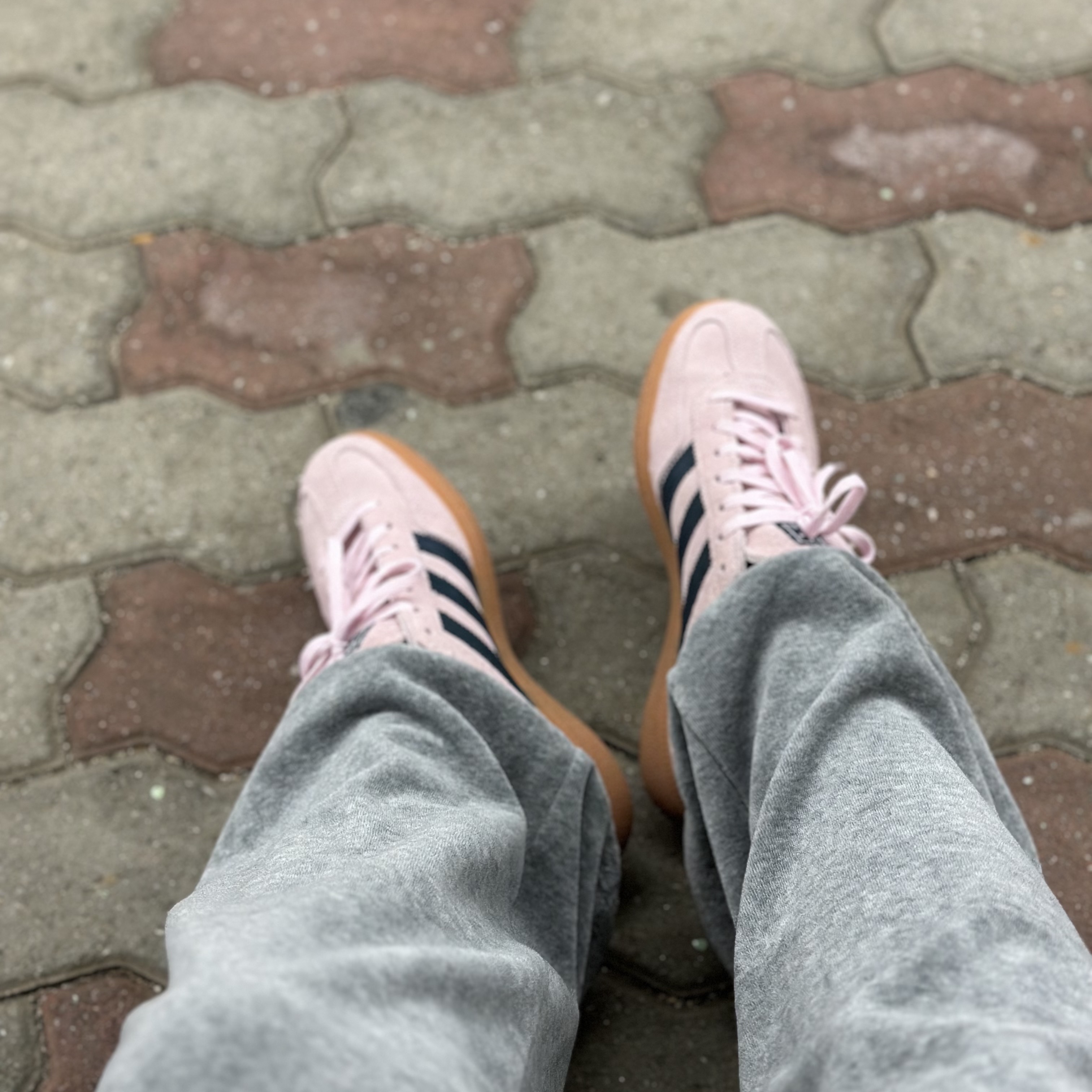 (W) Adidas Spezial Handball Clear Pink 착용 스타일