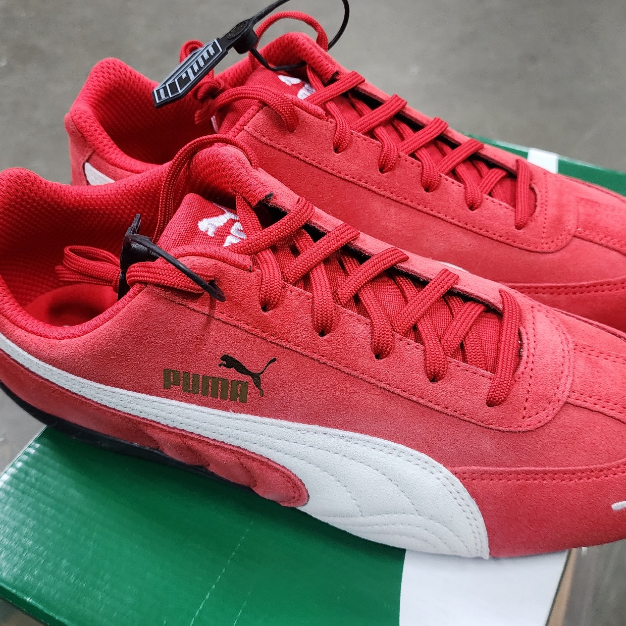 Puma Speedcat LS High Risk Red White 착용 스타일 - 2