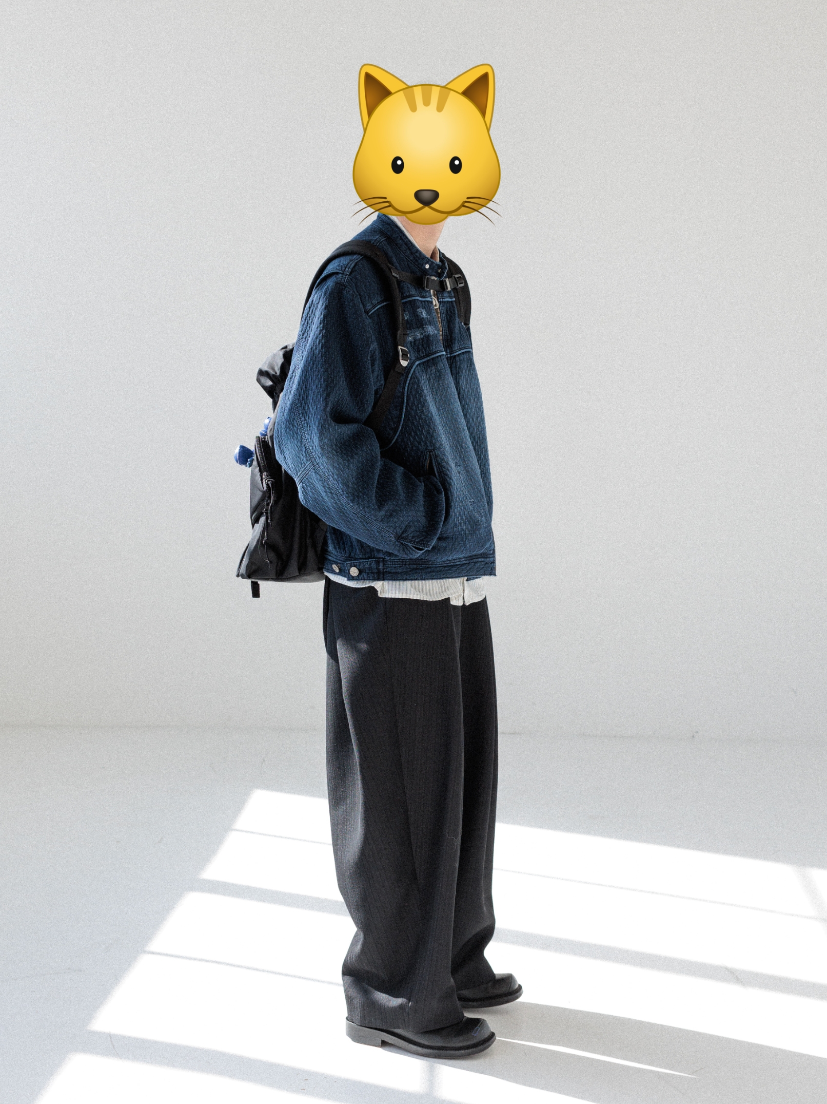 Ader Error Bailey Backpack Noir, Ader Error Addy Bear Keyring Z-Blue 착용 스타일 - 2