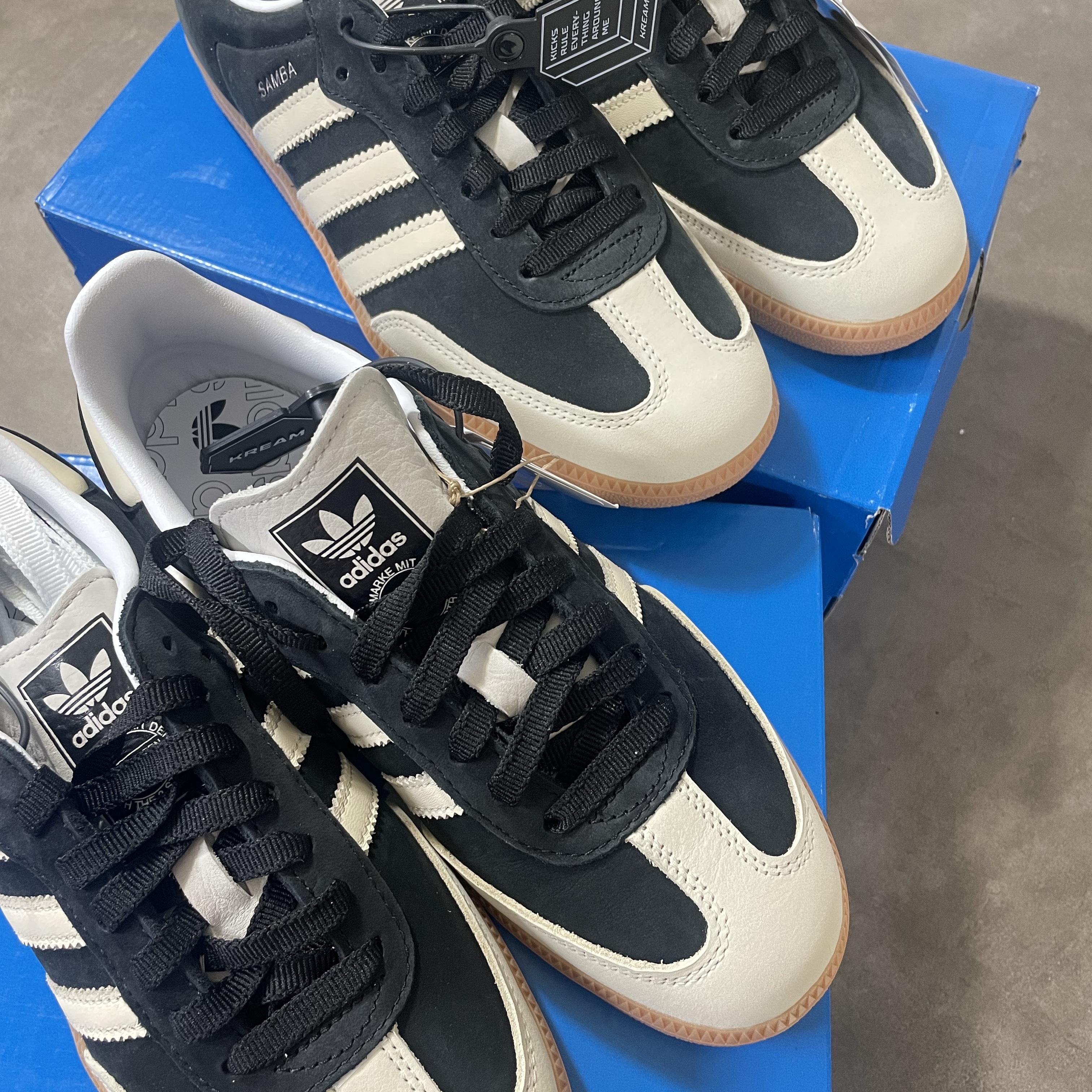(W) Adidas Samba OG Core Black Wonder White 착용 스타일