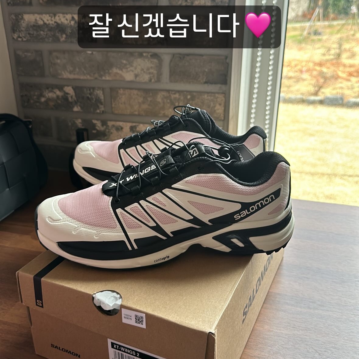 Salomon XT-Wings 2 Cradle Pink 착용 스타일