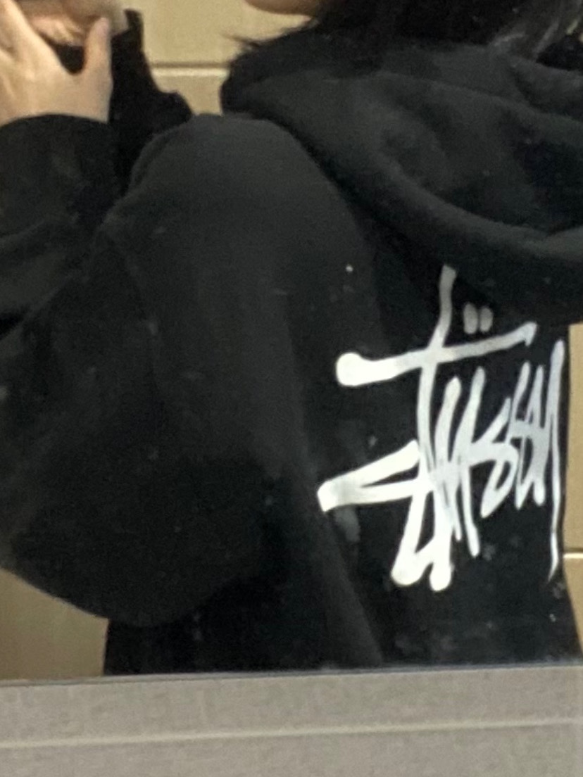 Stussy Basic Stussy Hoodie Black 2023 착용 스타일