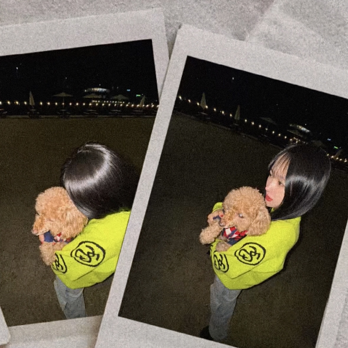 Stussy SS Link Sweater Lime 착용 스타일