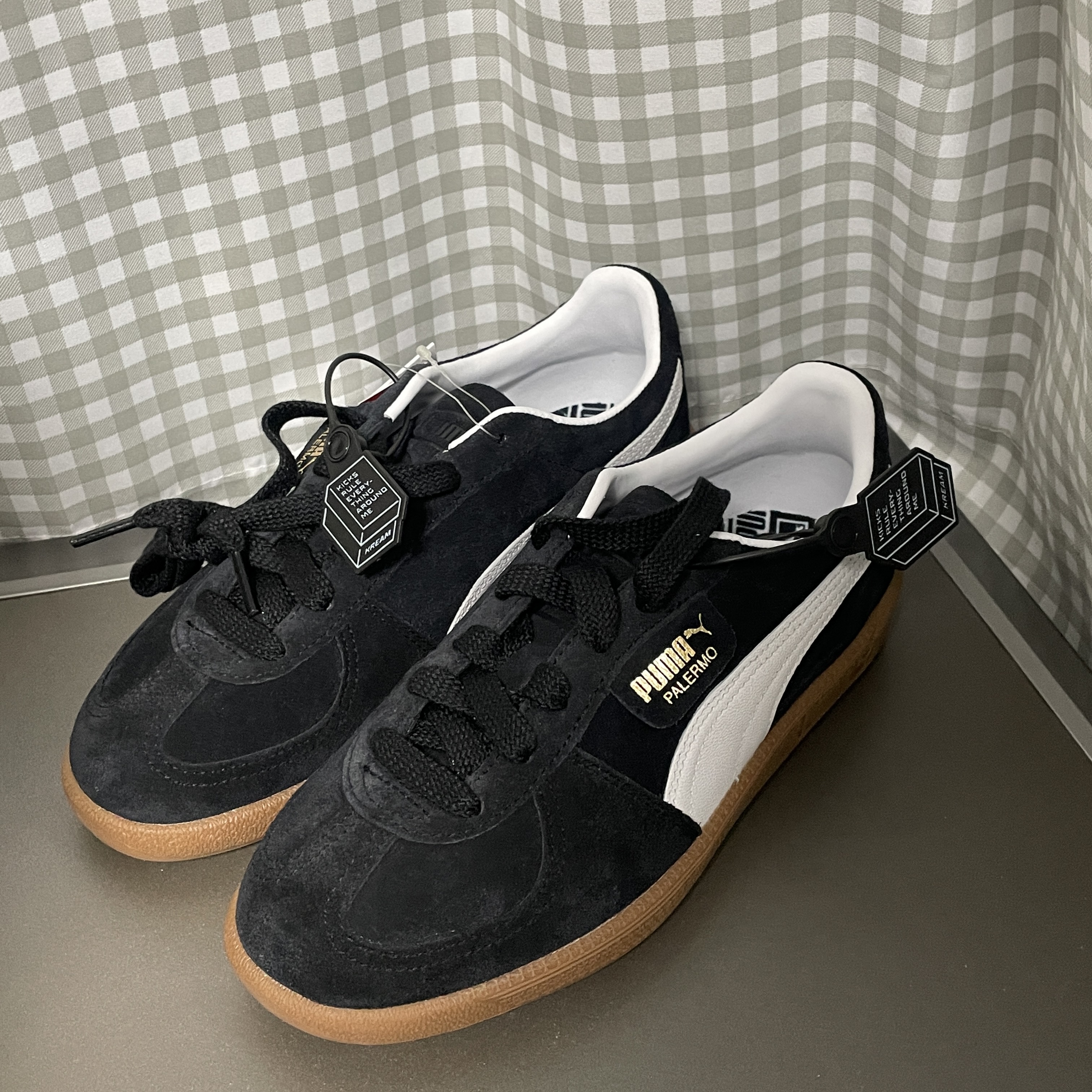 Puma Palermo Black White 착용 스타일