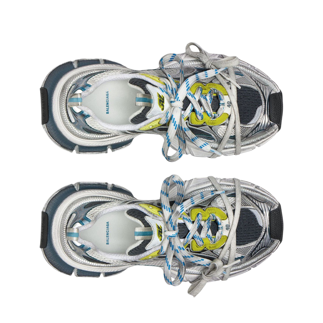 발렌시아가 3XL 스니커즈 화이트 블루 옐로우(Balenciaga 3XL Sneakers White Blue Yellow) - 3