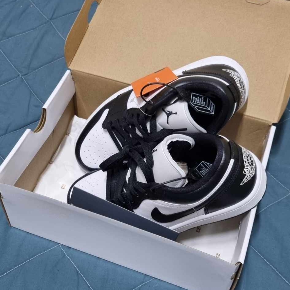 (W) Jordan 1 Low Black and White 착용 스타일