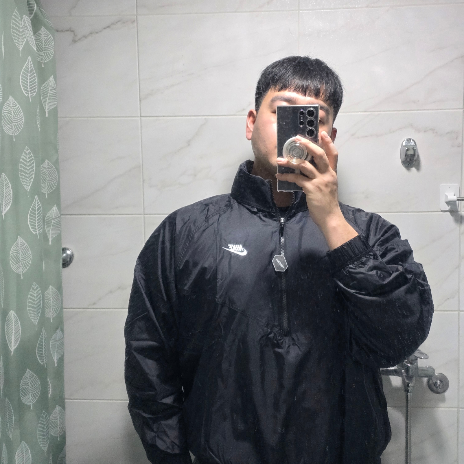 Nike NSW Unlined Woven Windrunner Anorak Jacket Black - Asia 착용 스타일 - 2