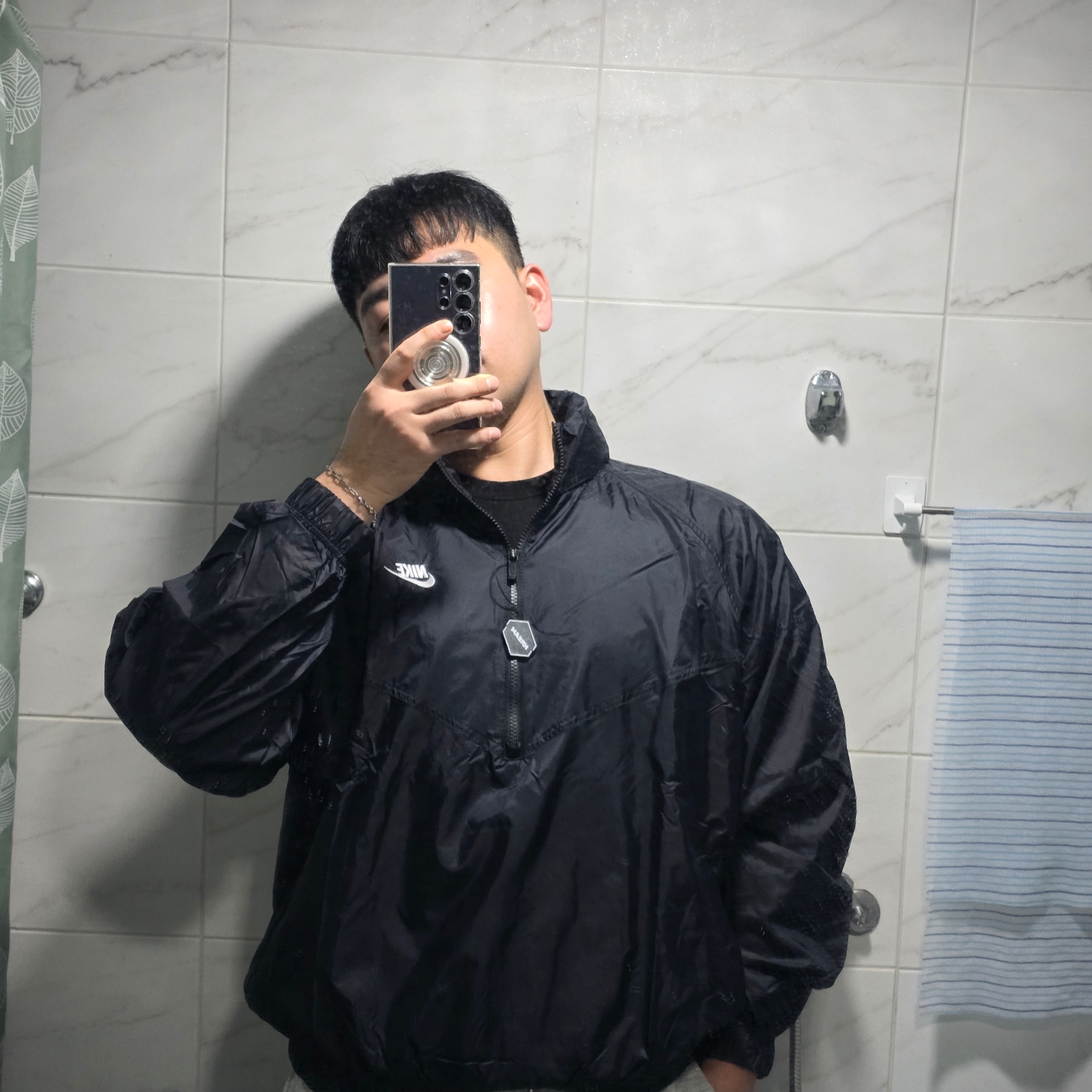 Nike NSW Unlined Woven Windrunner Anorak Jacket Black - Asia 착용 스타일 - 3