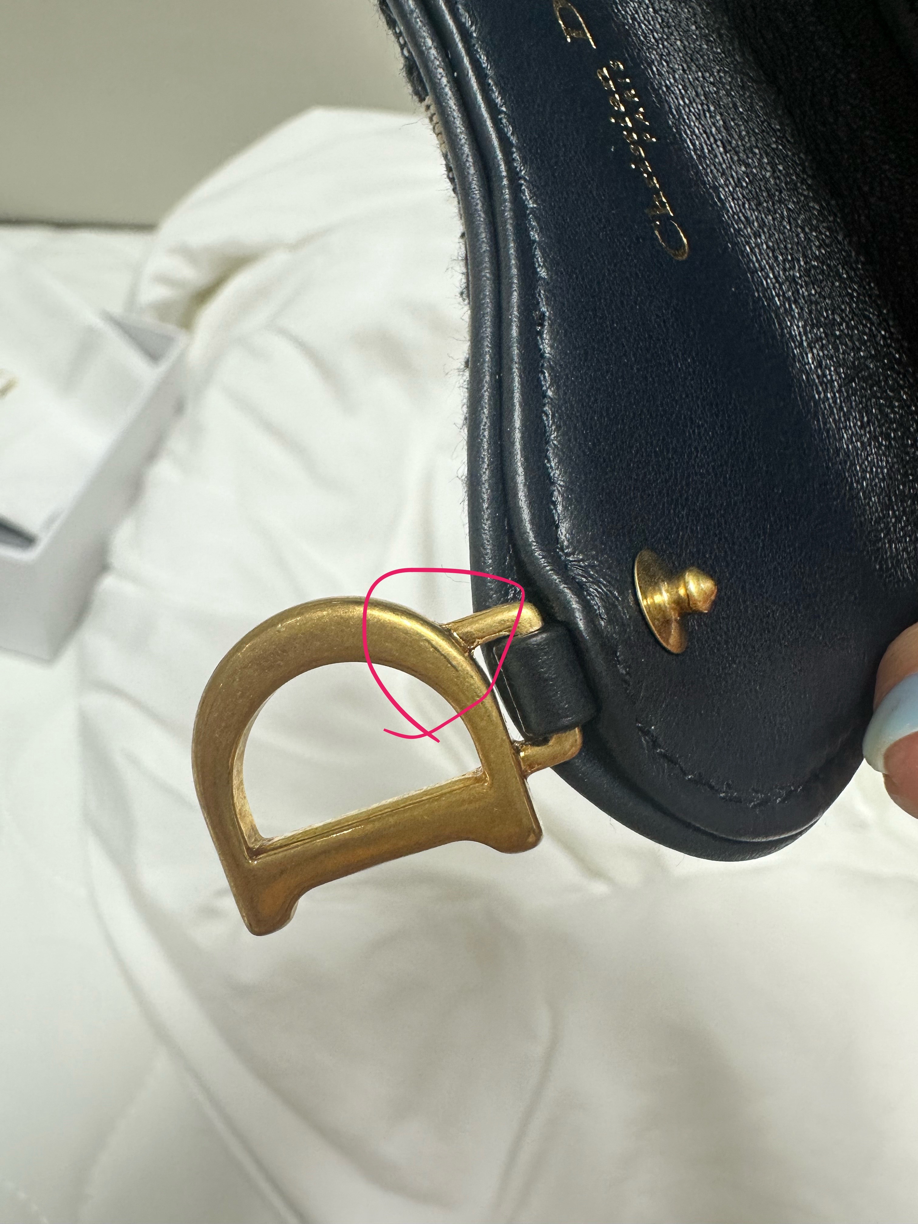 Dior Saddle Flap Card Holder Blue Dior Oblique Jacquard 착용 스타일 - 1
