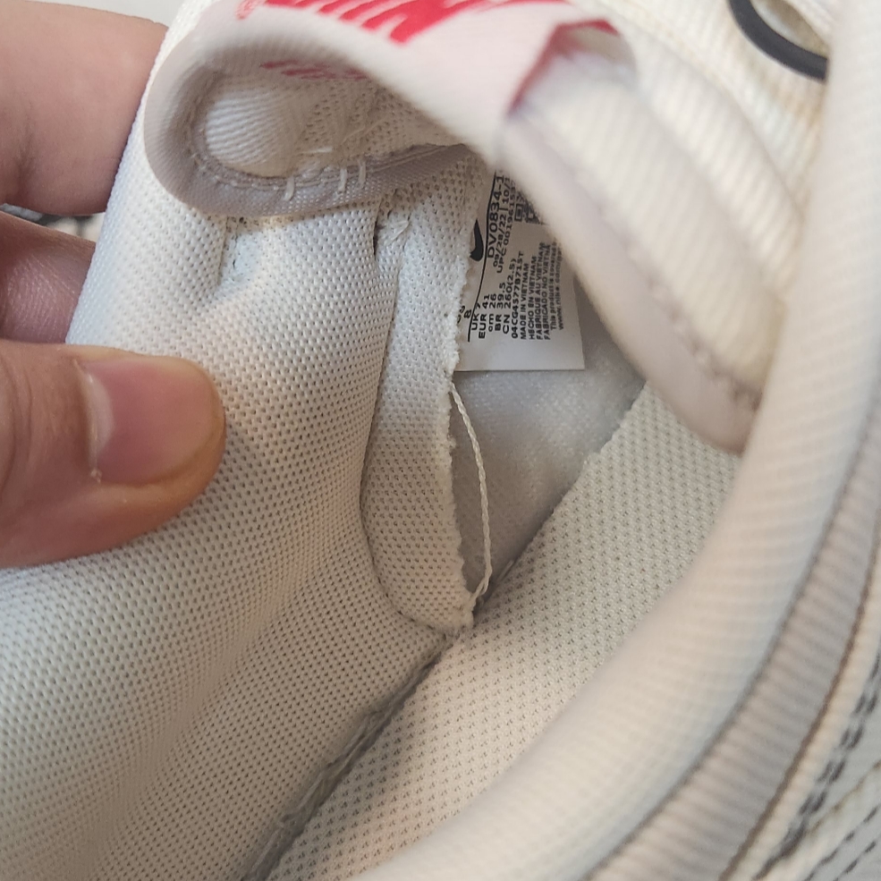 Nike Dunk Low Beige Red 착용 스타일 - 3