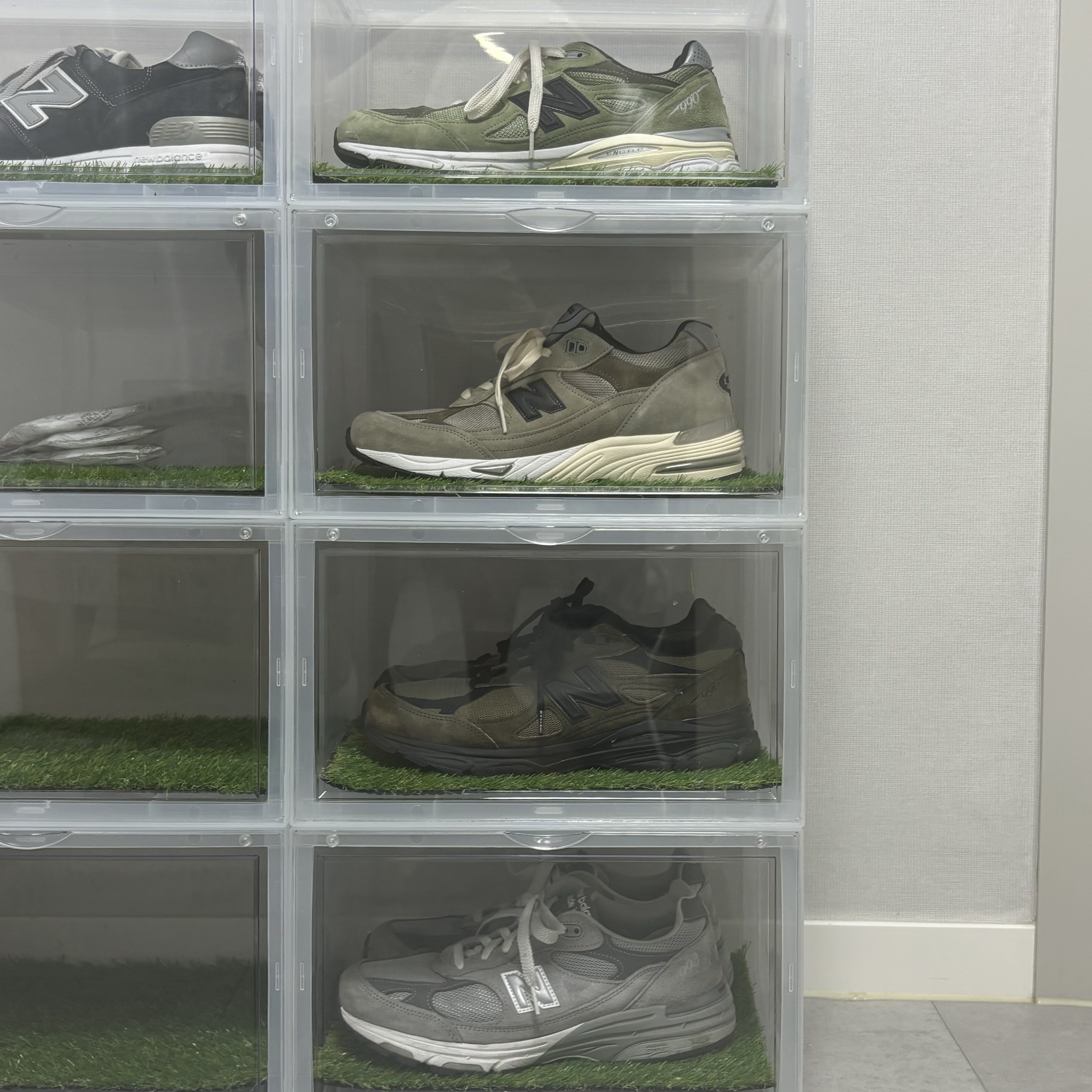 New Balance x JJJJound 991 Made in UK Grey, New Balance x JJJJound 990v3 Olive 착용 스타일