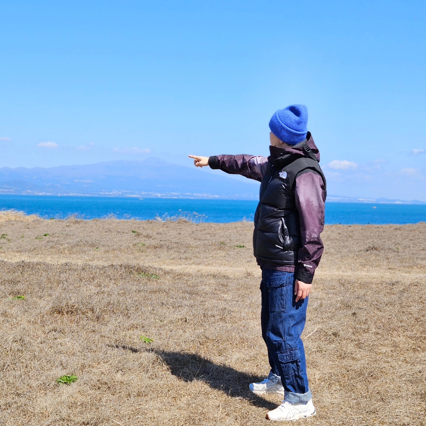 Engineered Garments Feather PC Twill FA Pants Dark Navy, The North Face Eco Gore-Tex Mountain Vista Jacket Blue Stone 착용 스타일 - 2