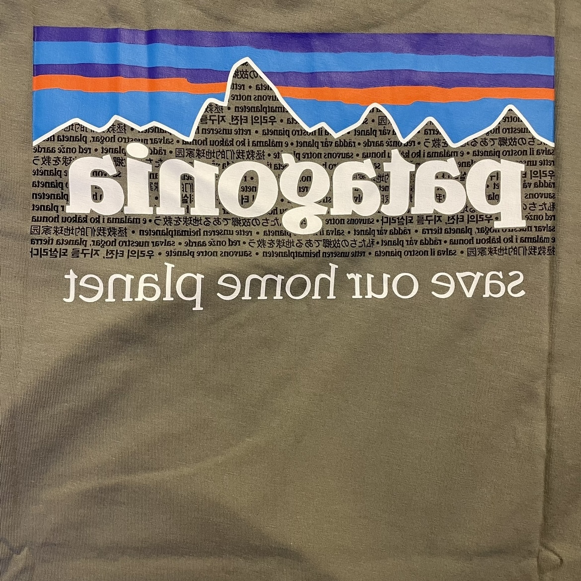 (W) Patagonia P-6 Mission Organic T-Shirt Garden Green 착용 스타일 - 2