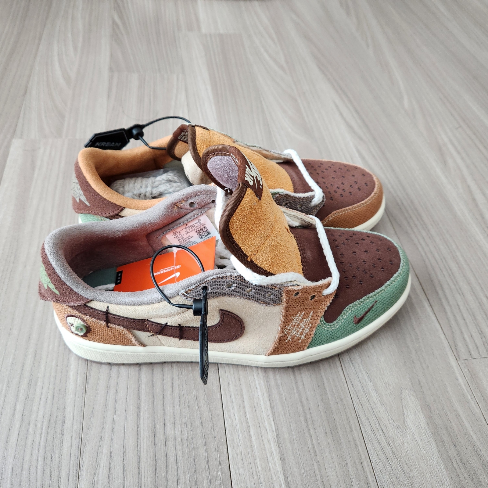 Jordan 1 x Zion Williamson Retro Low OG Flax and Oil Green 착용 스타일
