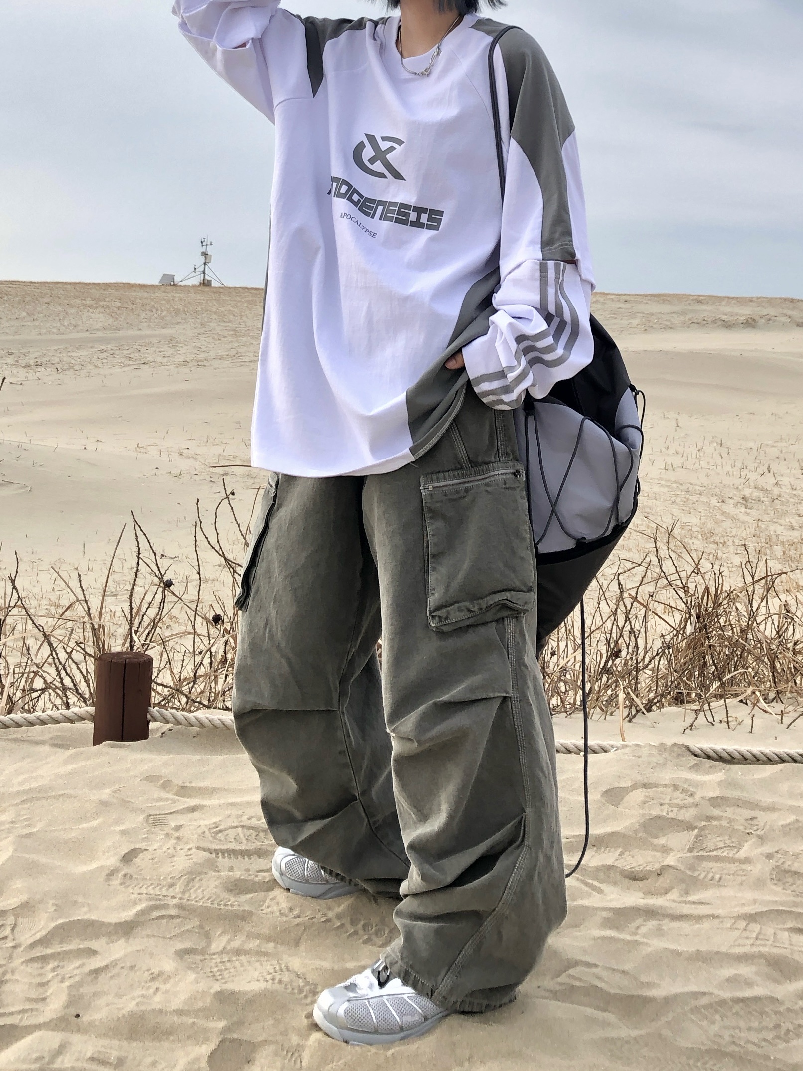 Fila Replica 2002 Grey White 착용 스타일 - 2
