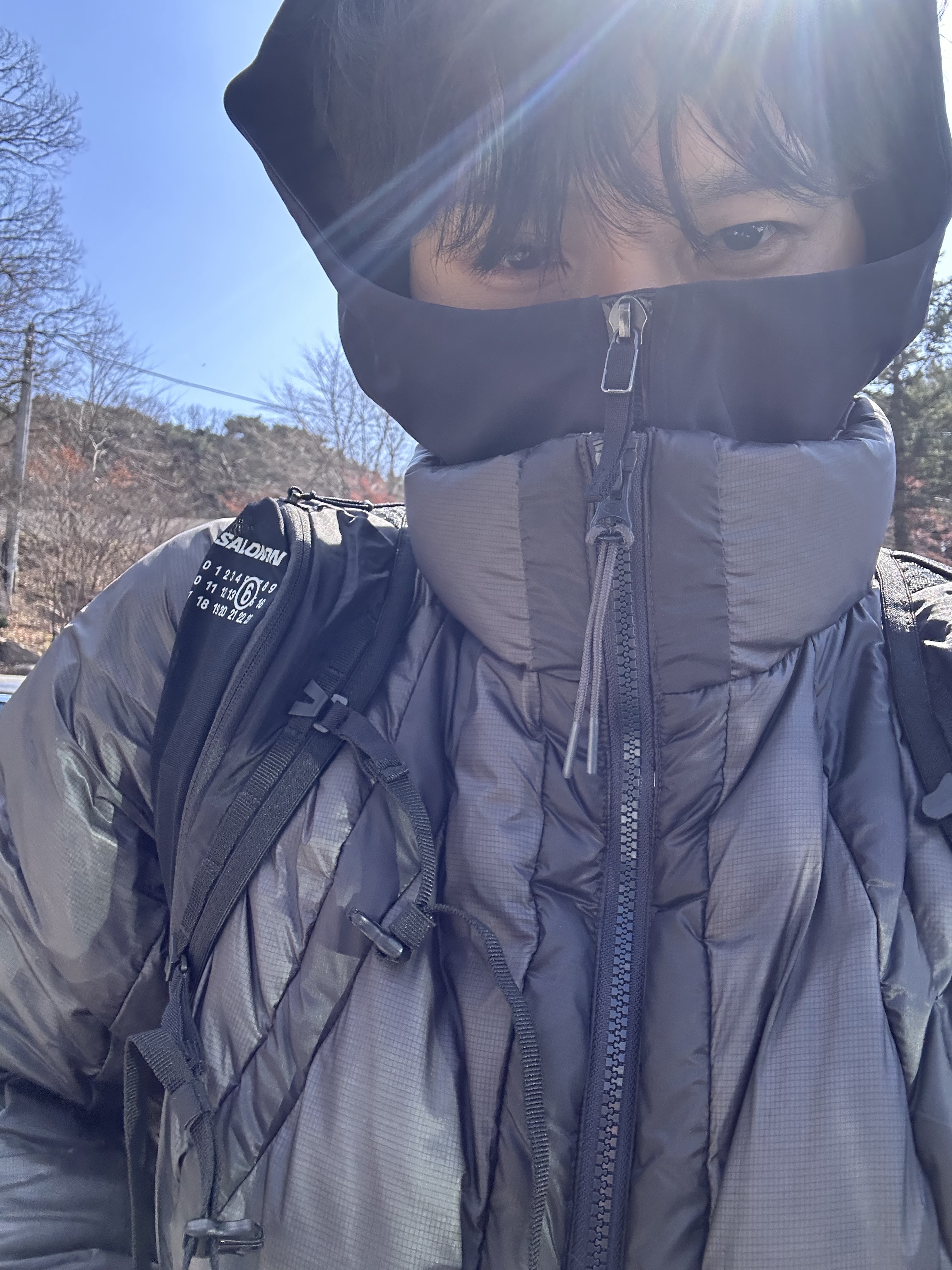 Salomon x MM6 Maison Margiela XT-15 Black 착용 스타일 - 1