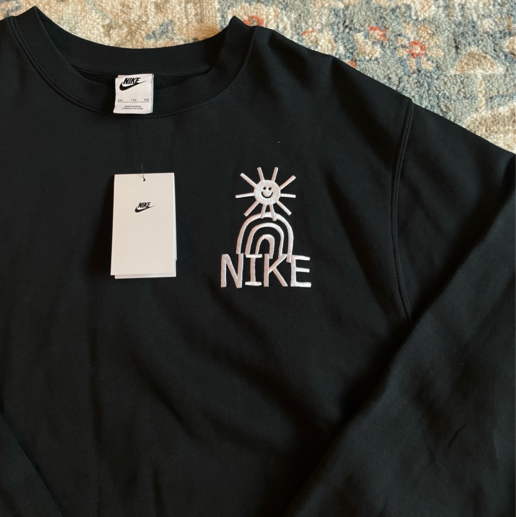 Nike NSW HBR-C Sweatshirt Black White - Asia 착용 스타일 - 2