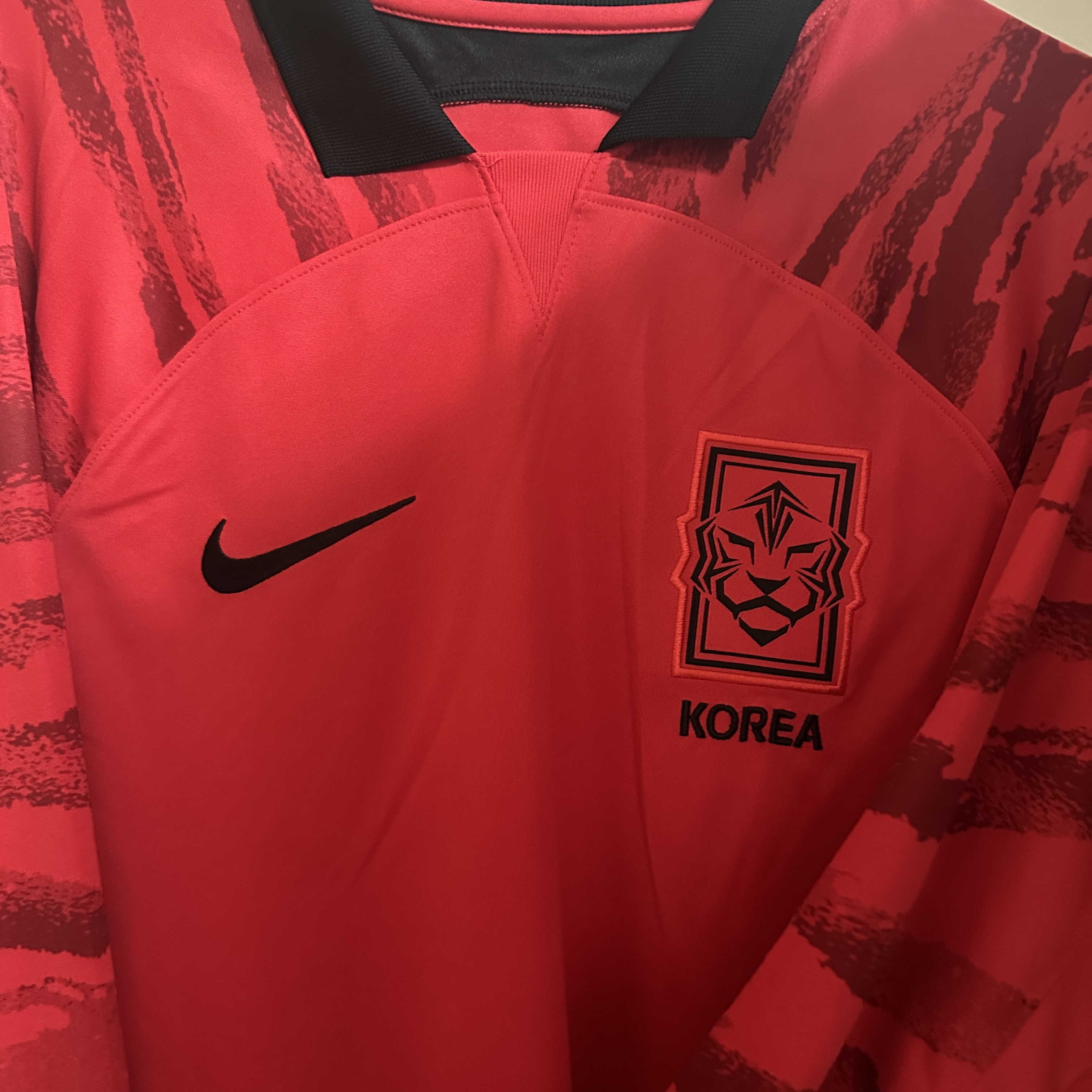 Nike Korea Dri-Fit Stadium Home LS Jersey Global Red - Asia (Non Marking Ver.) 착용 스타일