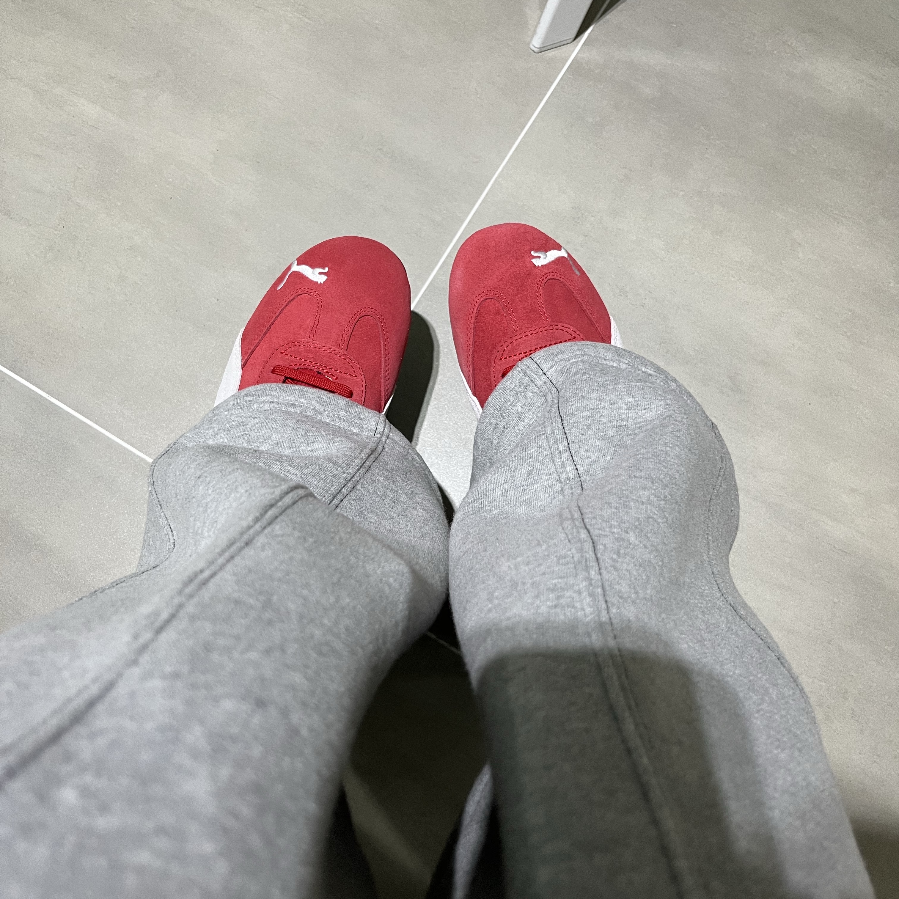 (W) Puma Speedcat LS High Risk Red White 착용 스타일 - 3