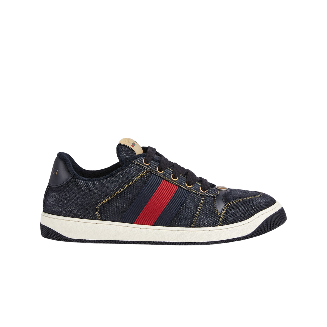 Gucci Screener Sneakers Black Denim 상세 이미지 1