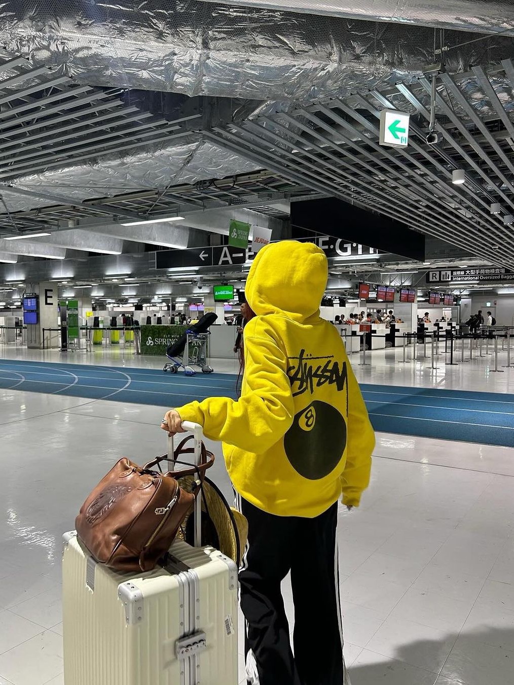 Stussy Billiard Sweater Natural, Stussy Tough Gear Hoodie Black 착용 스타일 - 6
