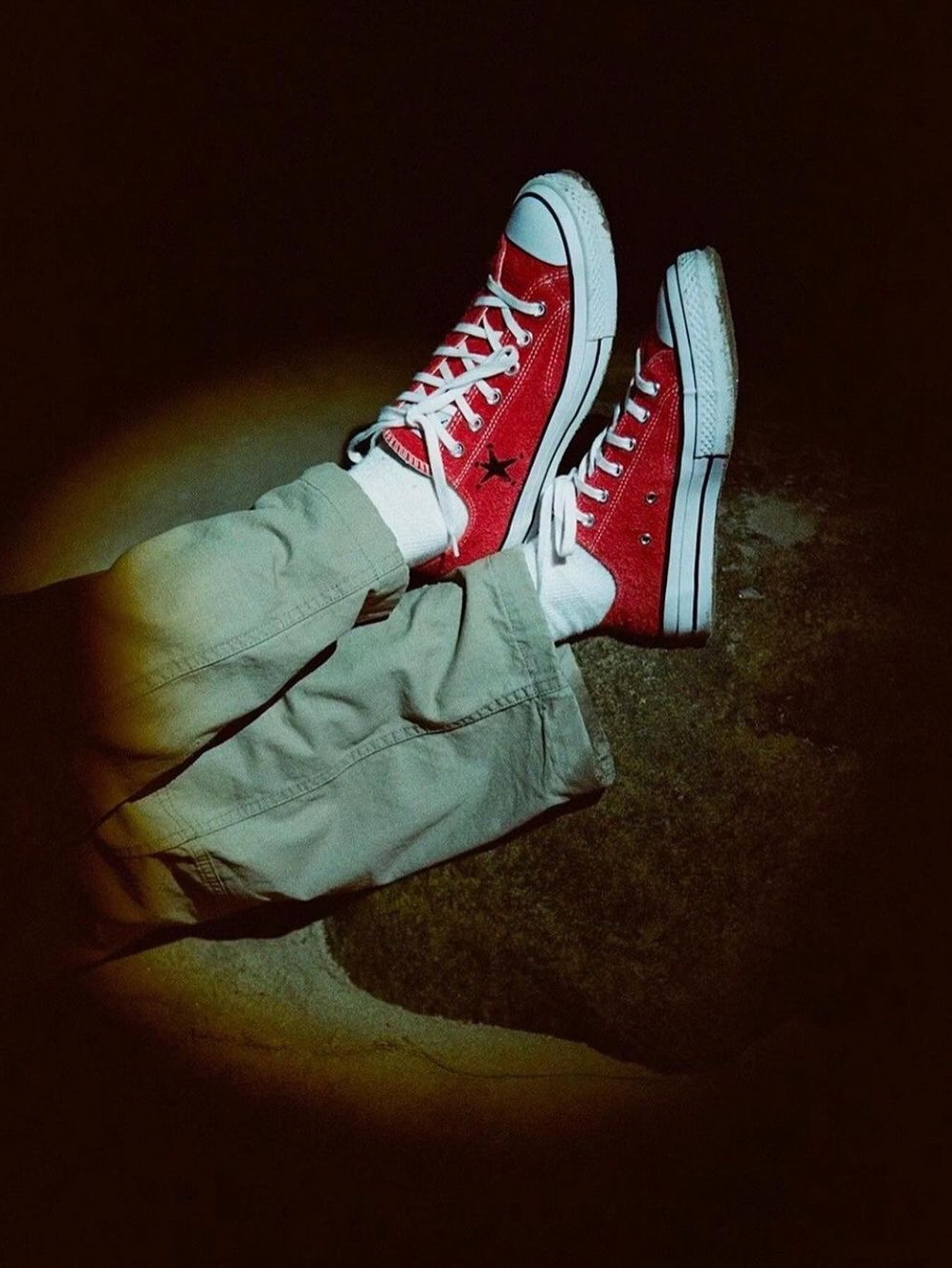 Converse x Stussy Chuck 70 Ox Poppy Red, Converse x Stussy Chuck 70 Hi Sky Blue 착용 스타일 - 9