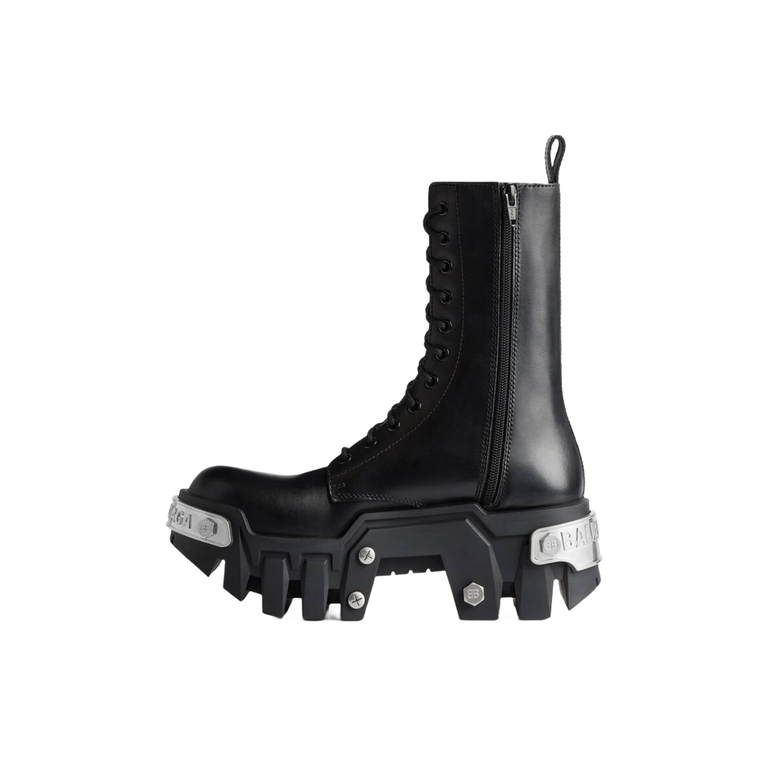 (W) 발렌시아가 불도저 레이스업 부츠 블랙((W) Balenciaga Bulldozer Lace-Up Boot Black) - 2