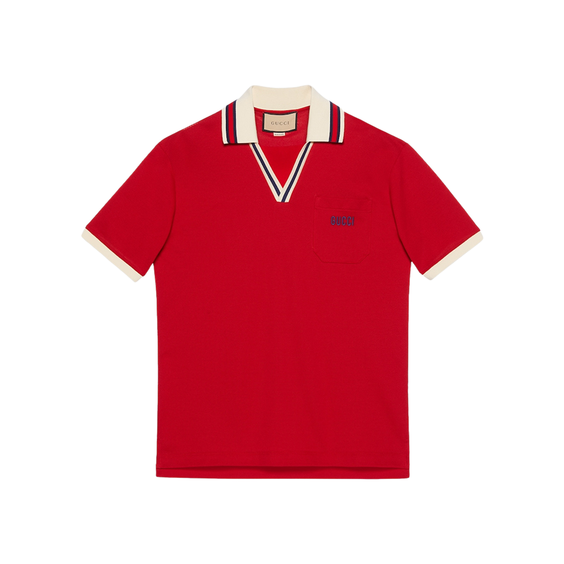 Gucci Cotton Piquet Polo Shirt Red 상세 이미지 1