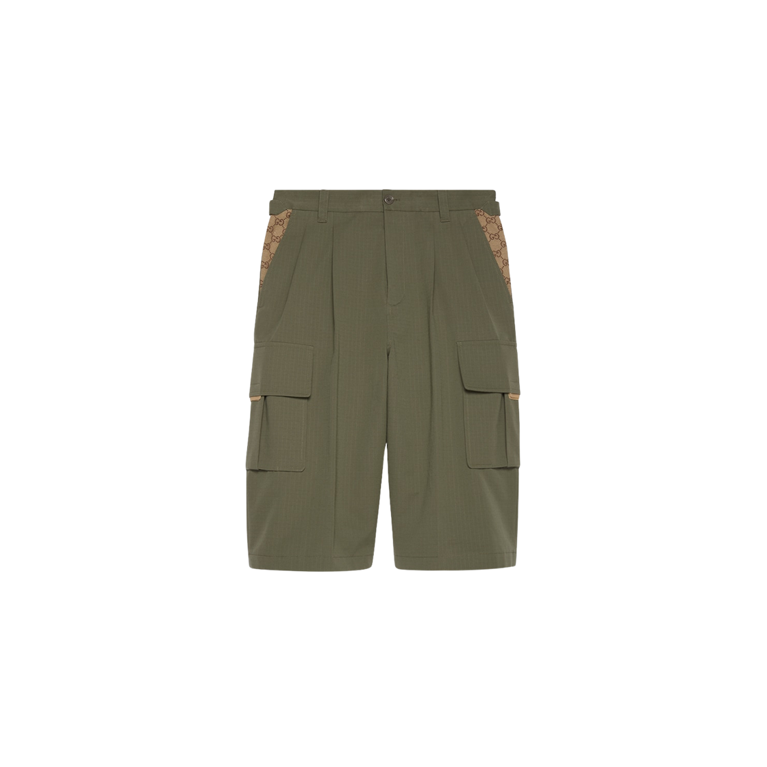 Gucci Cotton Cargo Shorts Green 상세 이미지 1