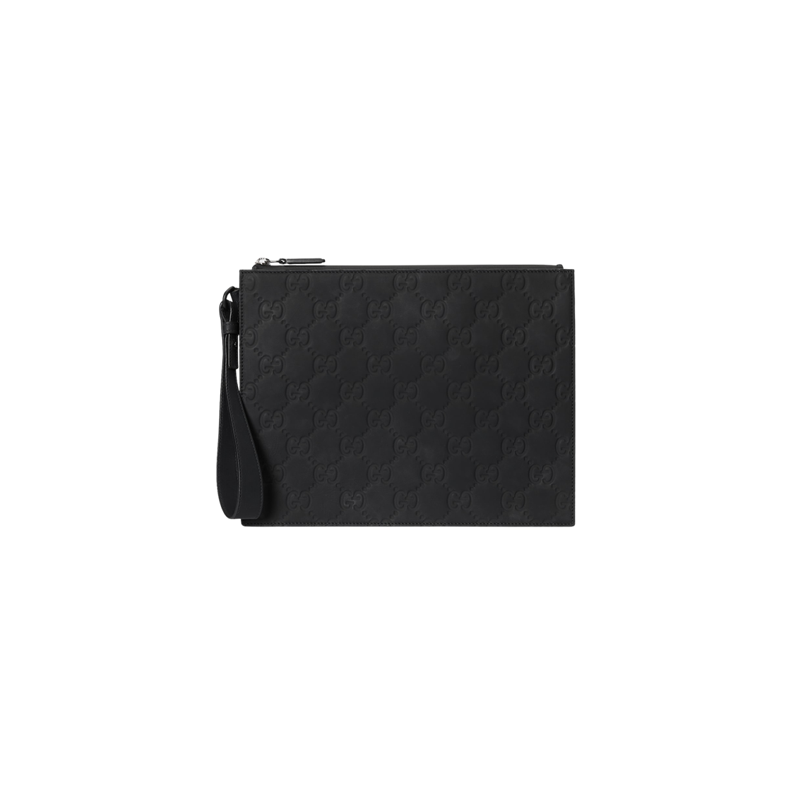 Gucci GG Rubber-Effect Pouch Black 상세 이미지 1