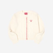 True Religion x KIRSH Wappen Point Cable Cardigan Ivory